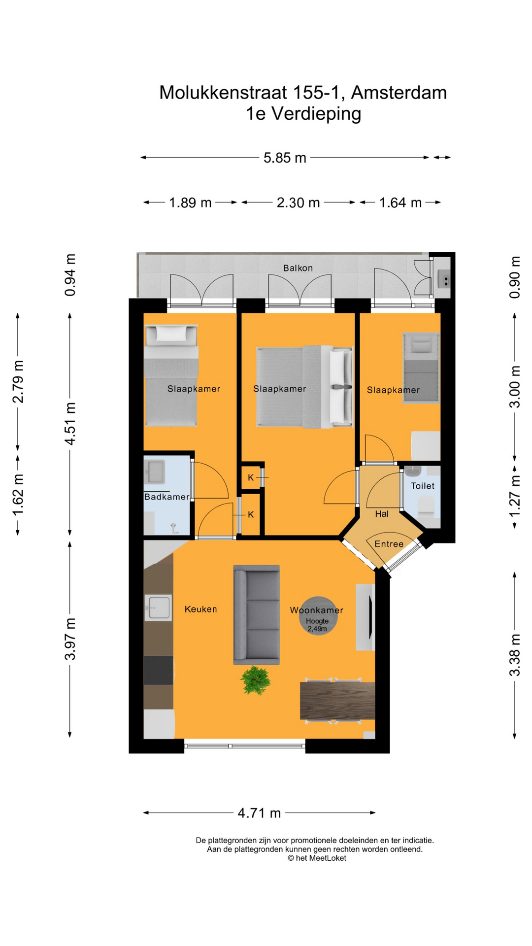 Molukkenstraat 155 1, 1095 BD Amsterdam map