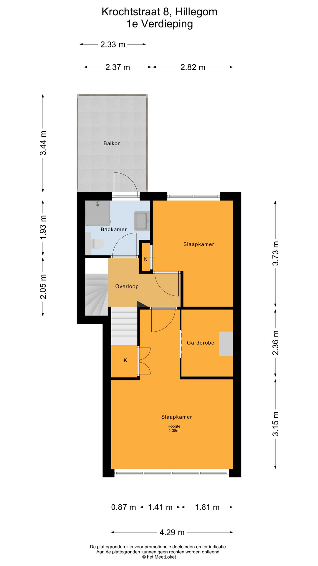 Krochtstraat 8 , 2181 BC Hillegom map