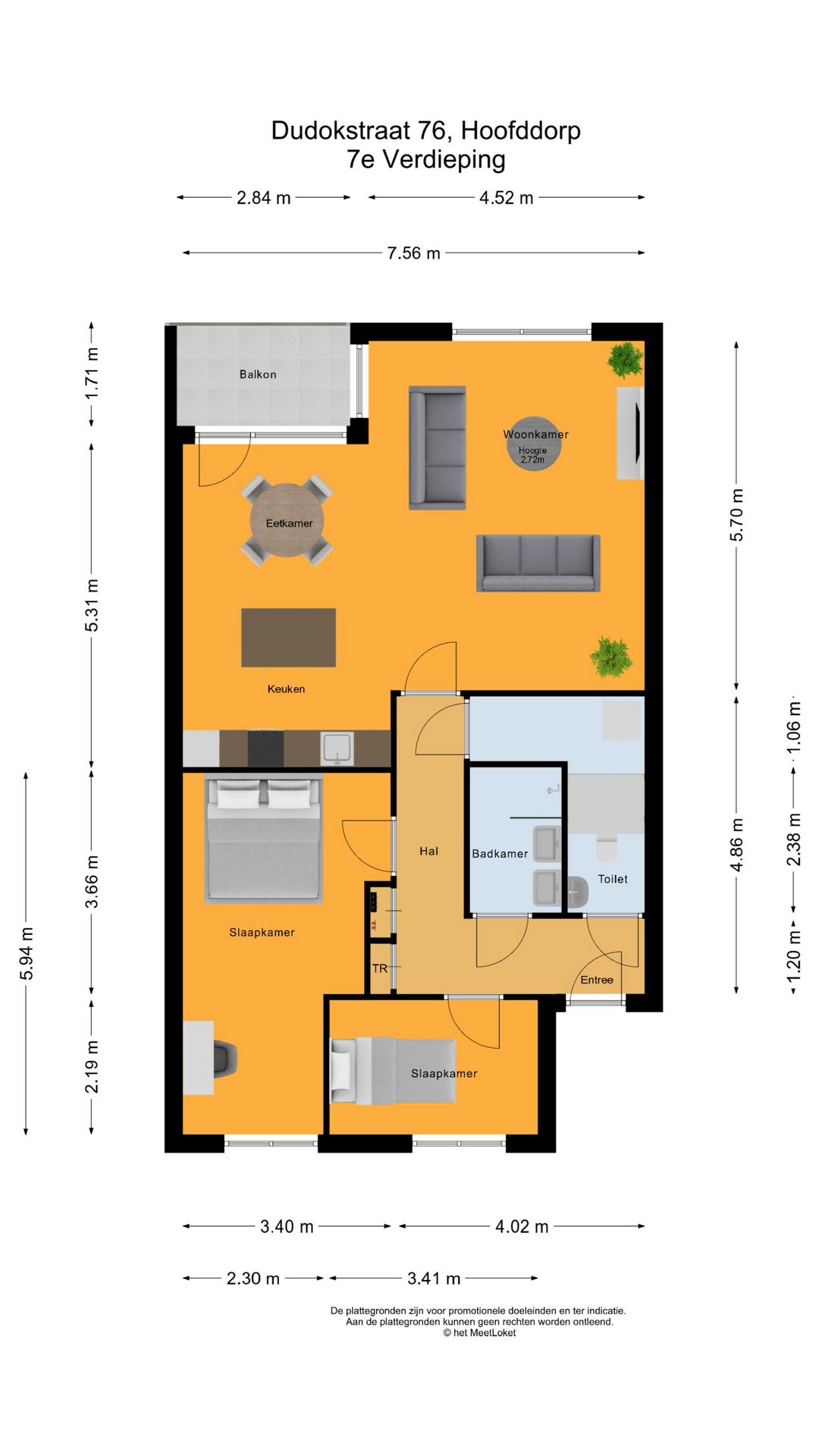 Dudokstraat 76 , 2132 HT Hoofddorp map