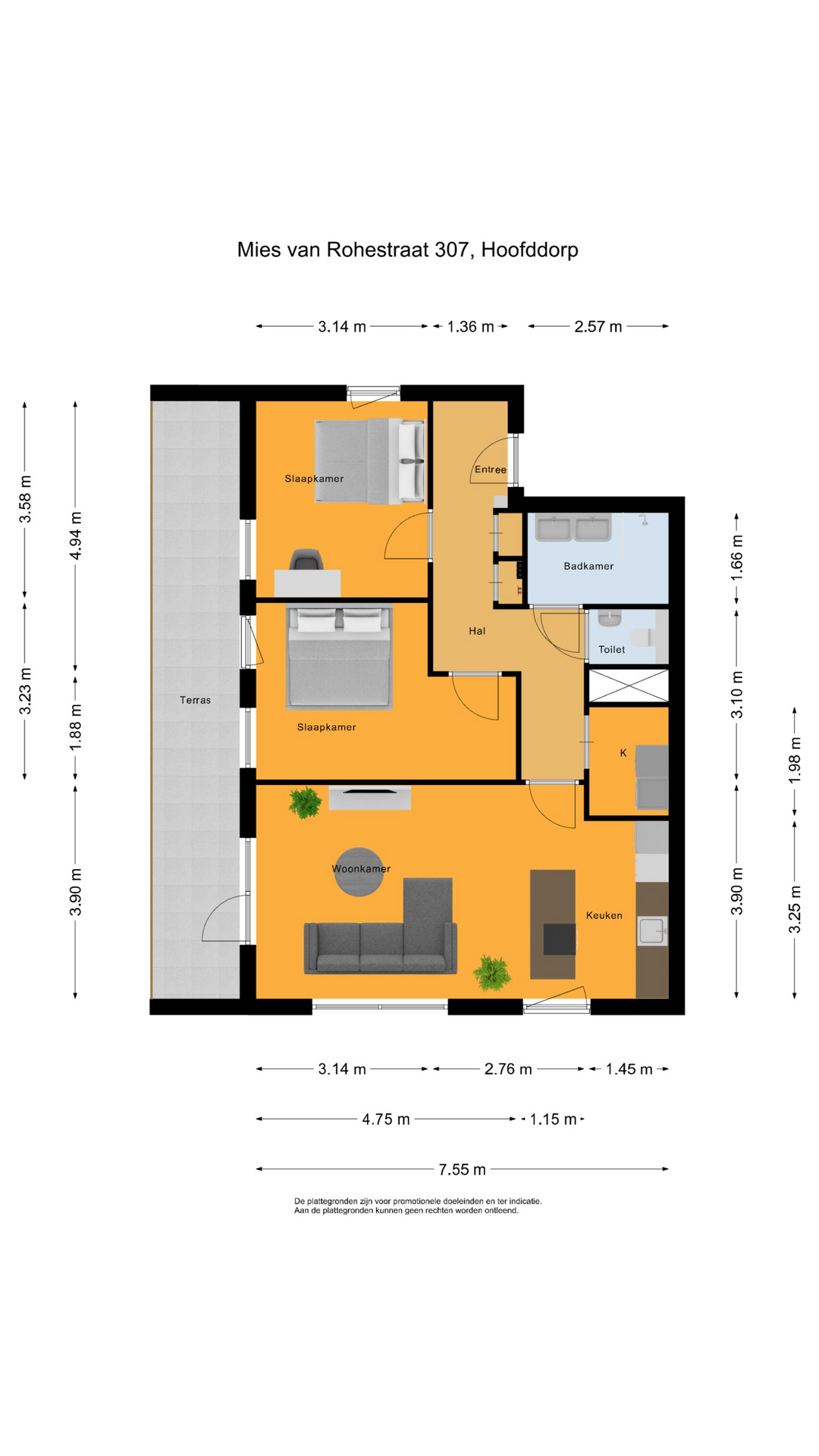 Mies van der Rohestraat 307 , 2132 HX Hoofddorp map