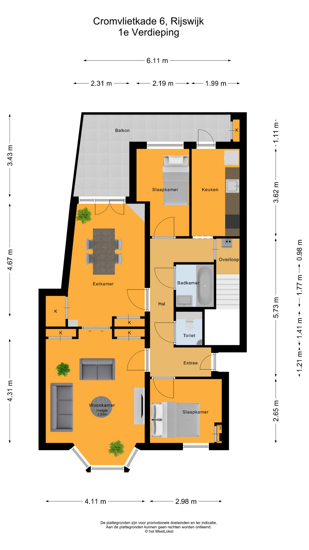 Cromvlietkade 6 , 2281 TT Rijswijk map