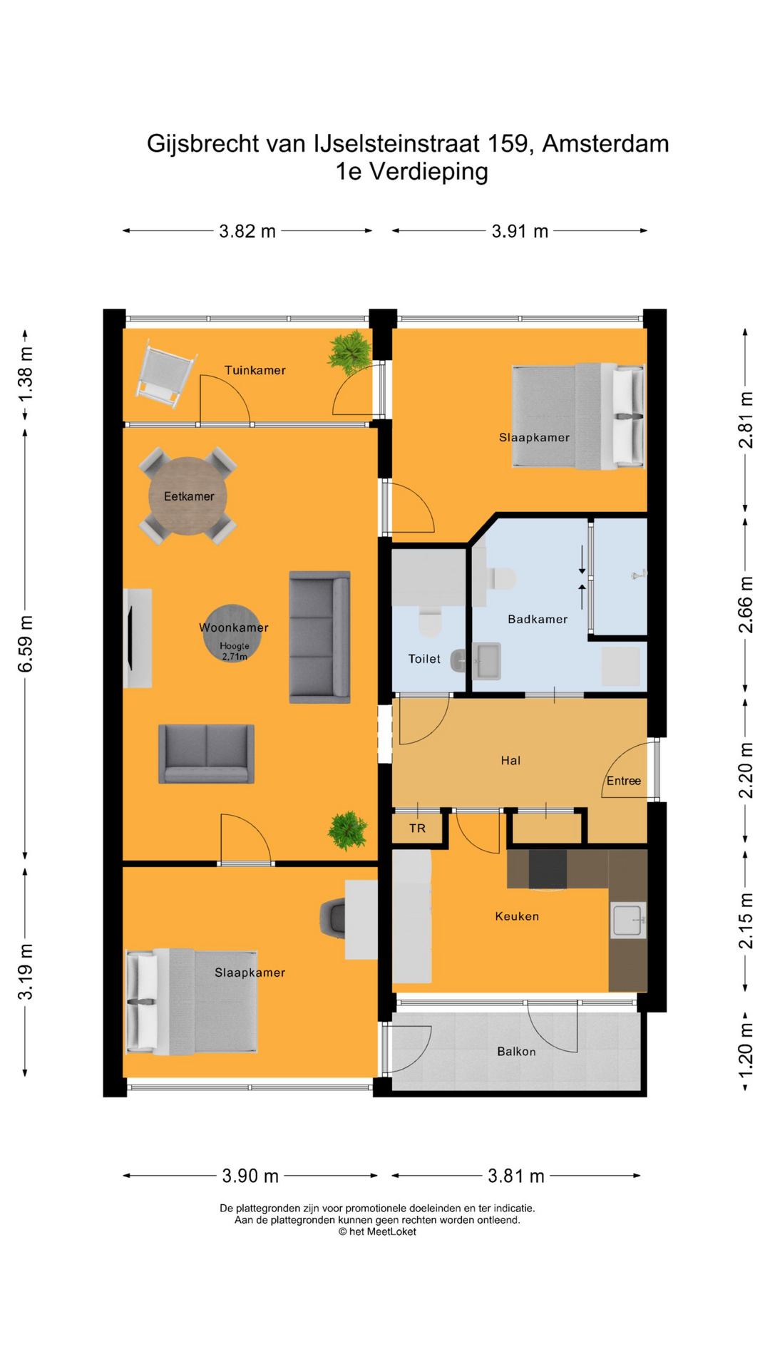 Gijsbrecht van IJselsteinstraat 159 , 1082 KH Amsterdam map