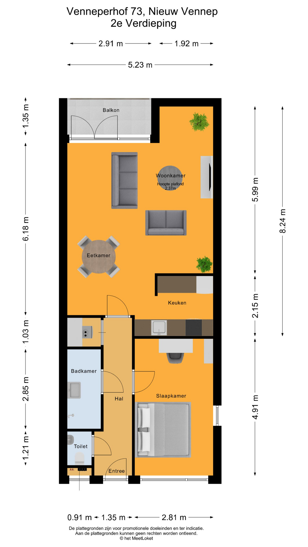 Venneperhof 73 , 2151 AX Nieuw-vennep map