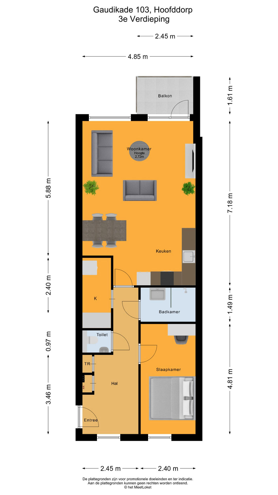 Gaudikade 103 , 2132 HD Hoofddorp map