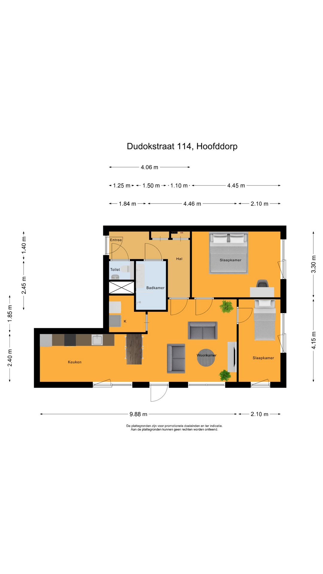 Dudokstraat 114 , 2132 HT Hoofddorp map