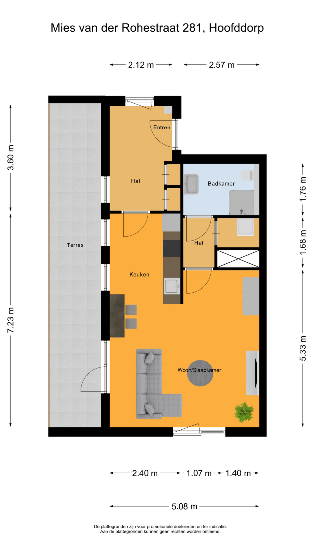 Mies van der Rohestraat 281 , 2132 HX Hoofddorp map