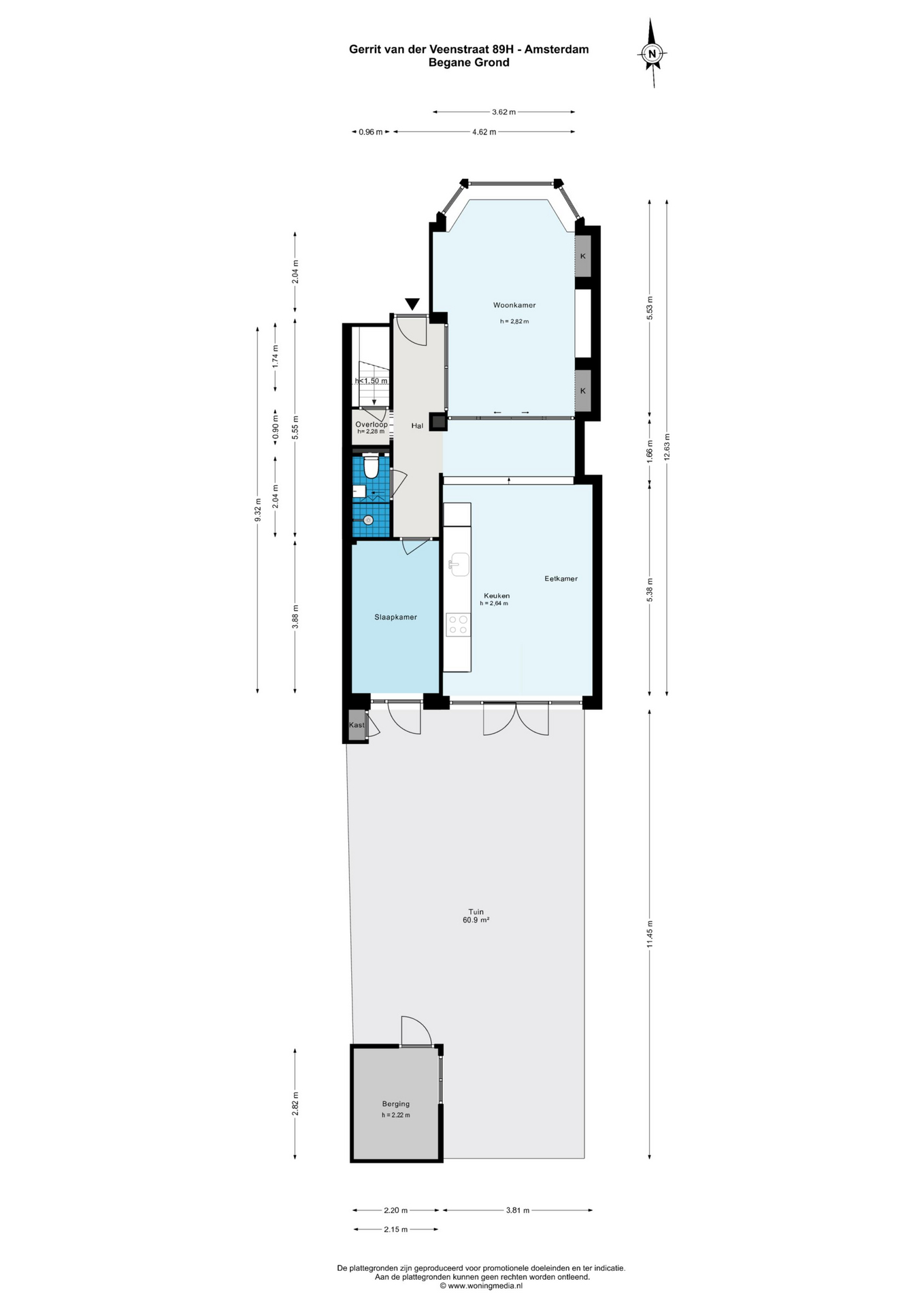 Gerrit van der Veenstraat 89 H, 1077 DT Amsterdam map