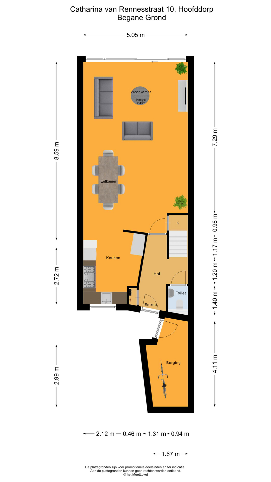 Catharina van Rennesstraat 10 , 2135 TH Hoofddorp map