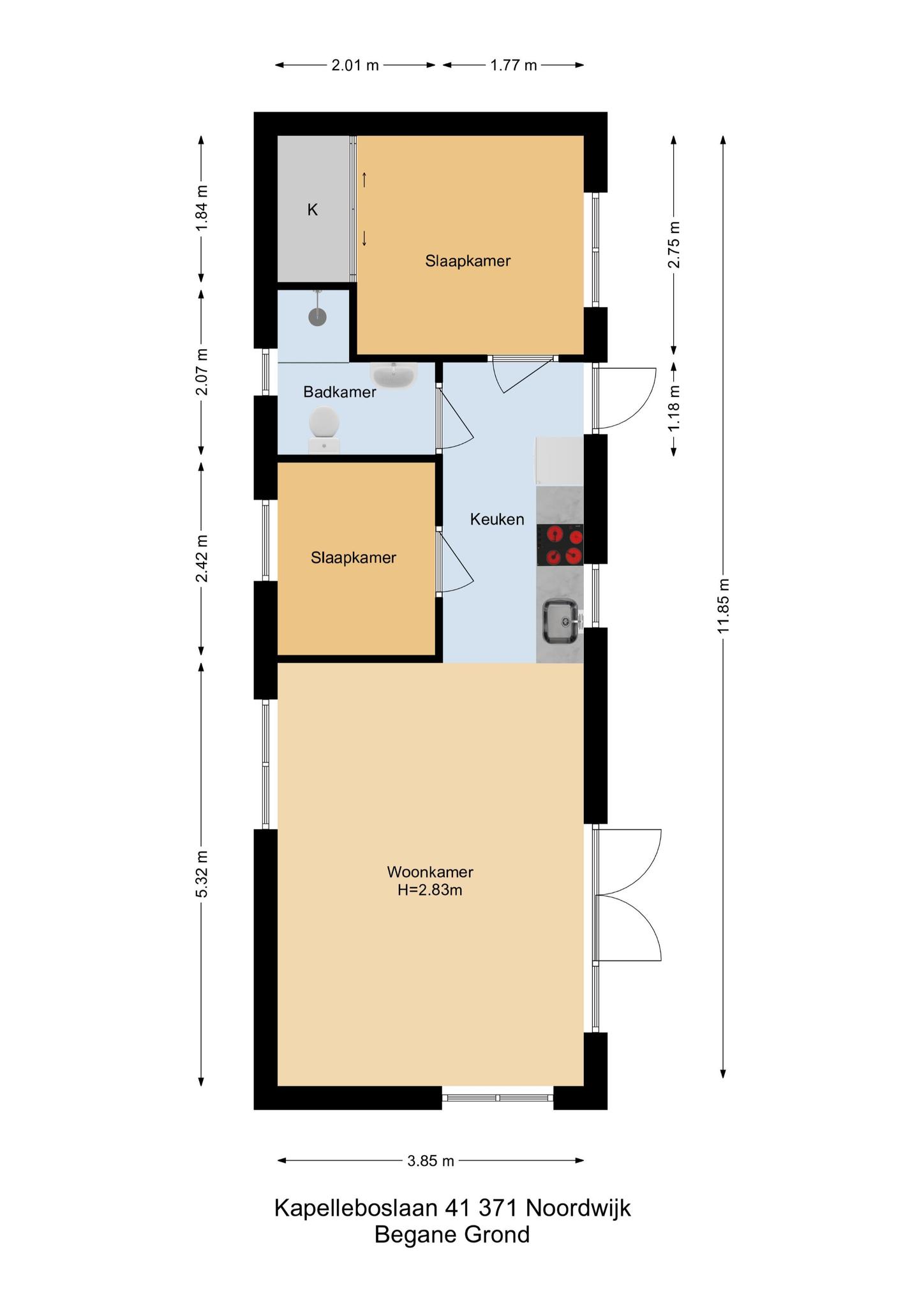 Kapelleboslaan 41 371, 2204 AJ Noordwijk map