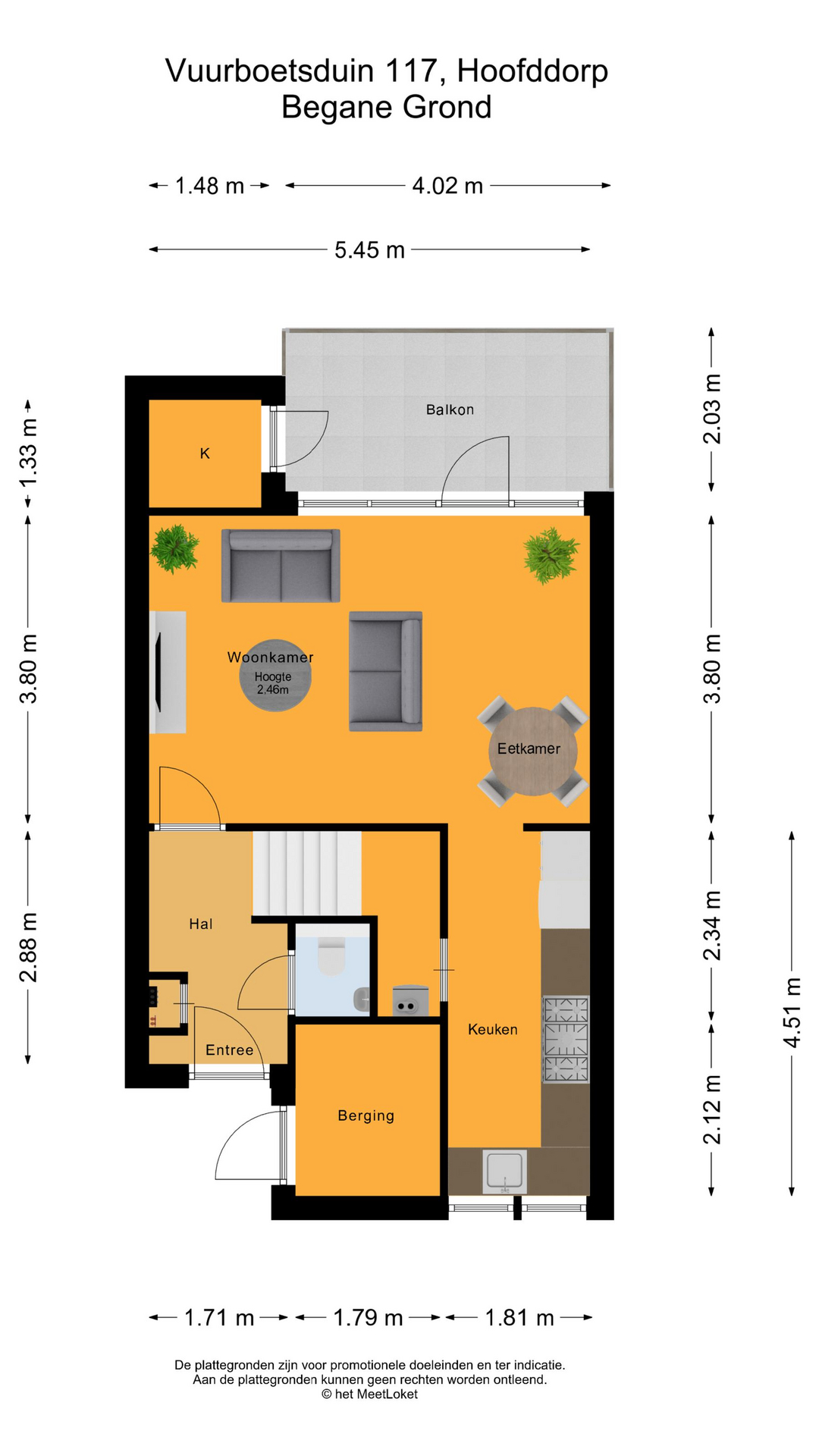Vuurboetsduin 117 , 2134 XP Hoofddorp map