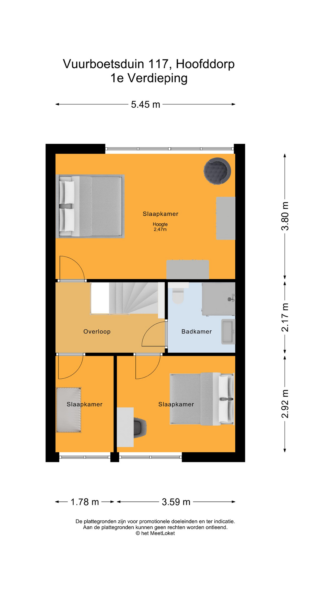 Vuurboetsduin 117 , 2134 XP Hoofddorp map