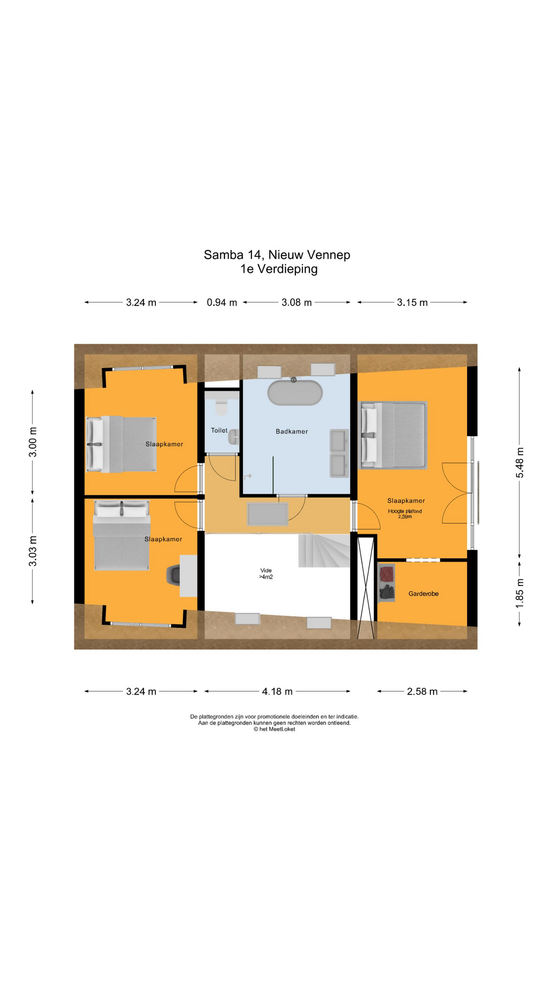 Samba 14 , 2152 SP Nieuw-vennep map