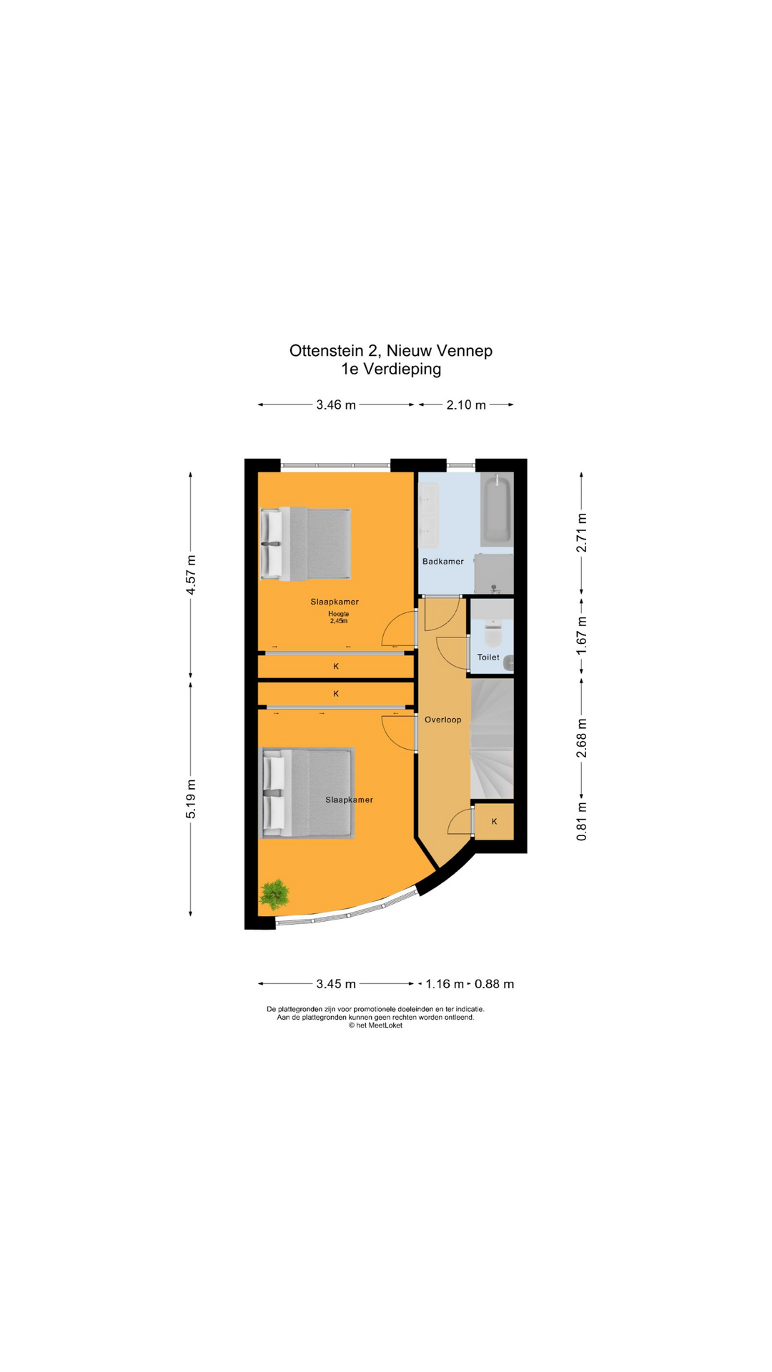 Ottenstein 2 , 2151 HP Nieuw-vennep map