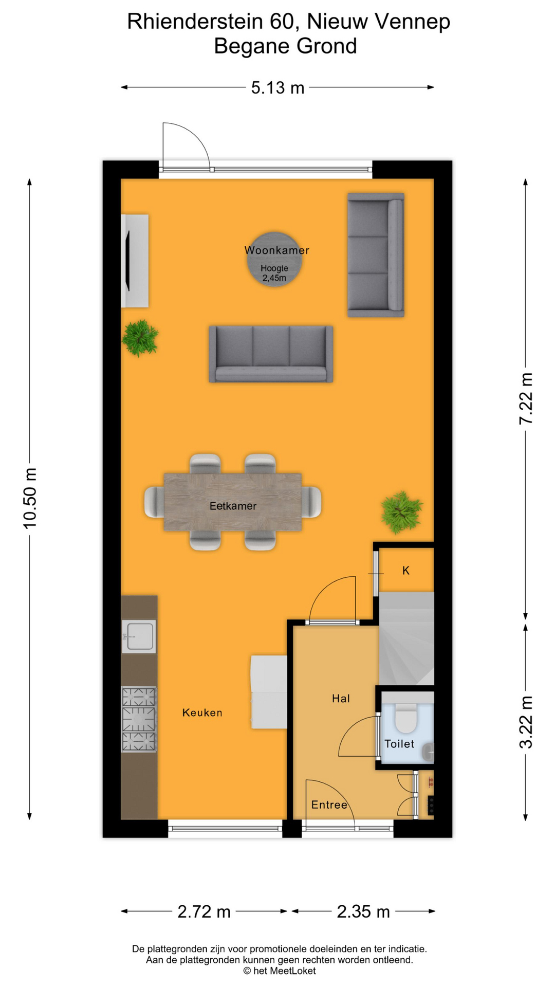 Rhienderstein 60 , 2151 HK Nieuw-vennep map