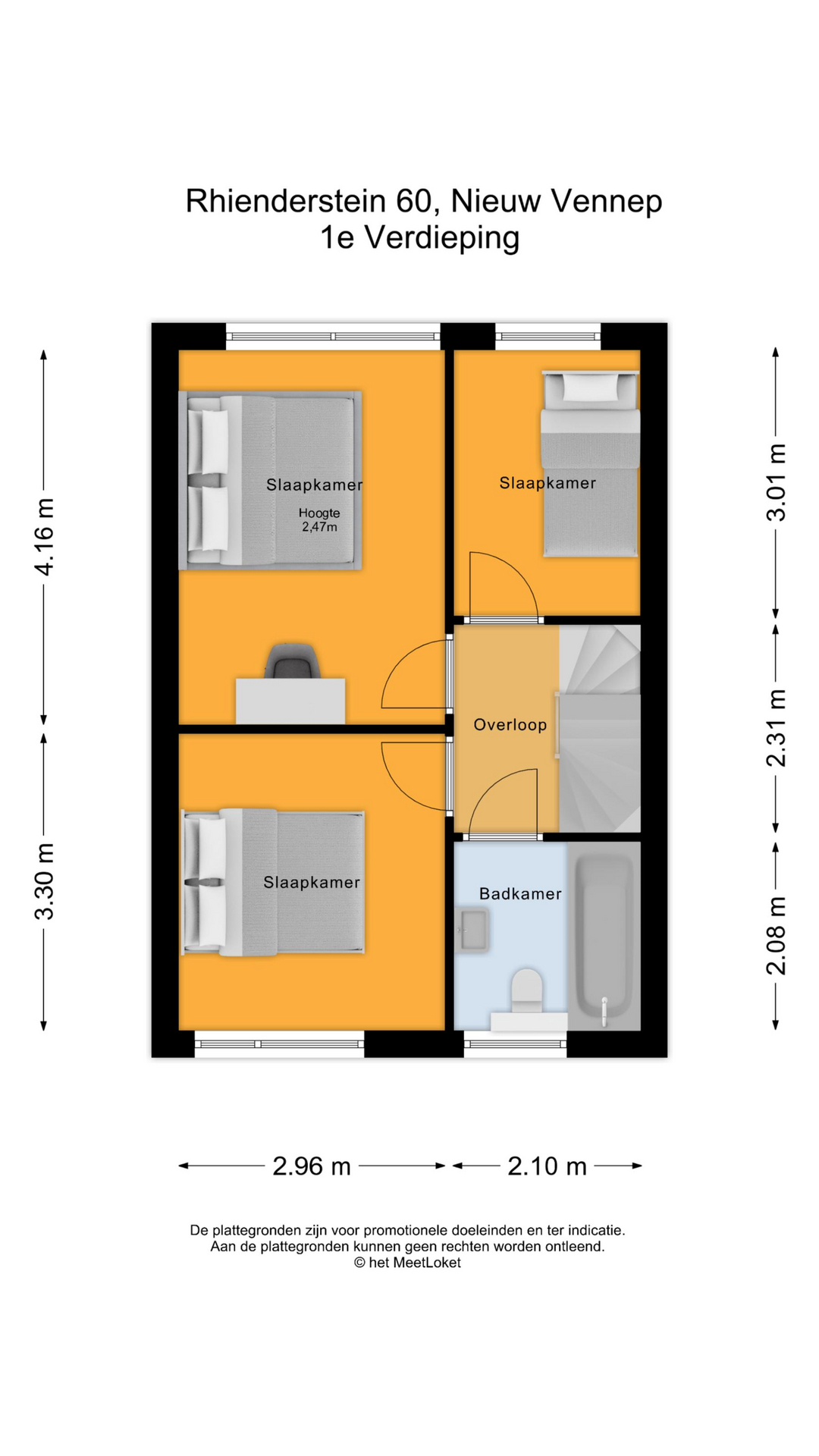 Rhienderstein 60 , 2151 HK Nieuw-vennep map