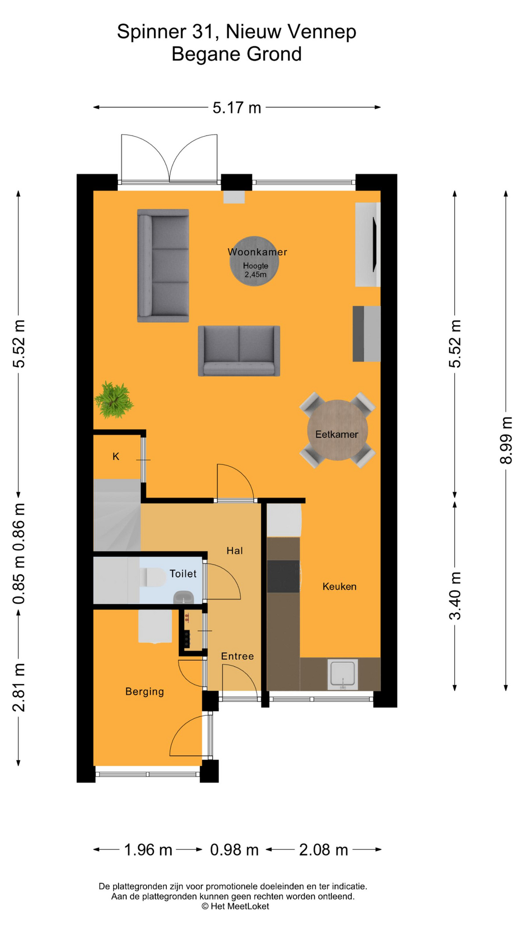 Spinner 31 , 2152 AZ Nieuw-vennep map