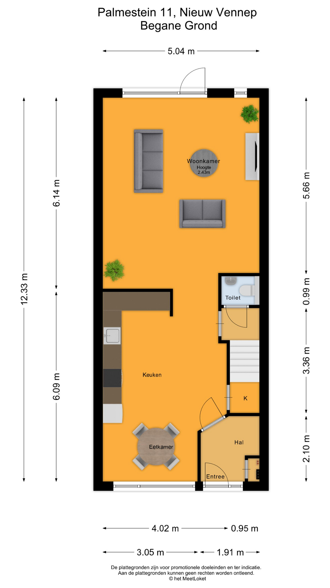 Palmestein 11 , 2151 HL Nieuw-vennep map