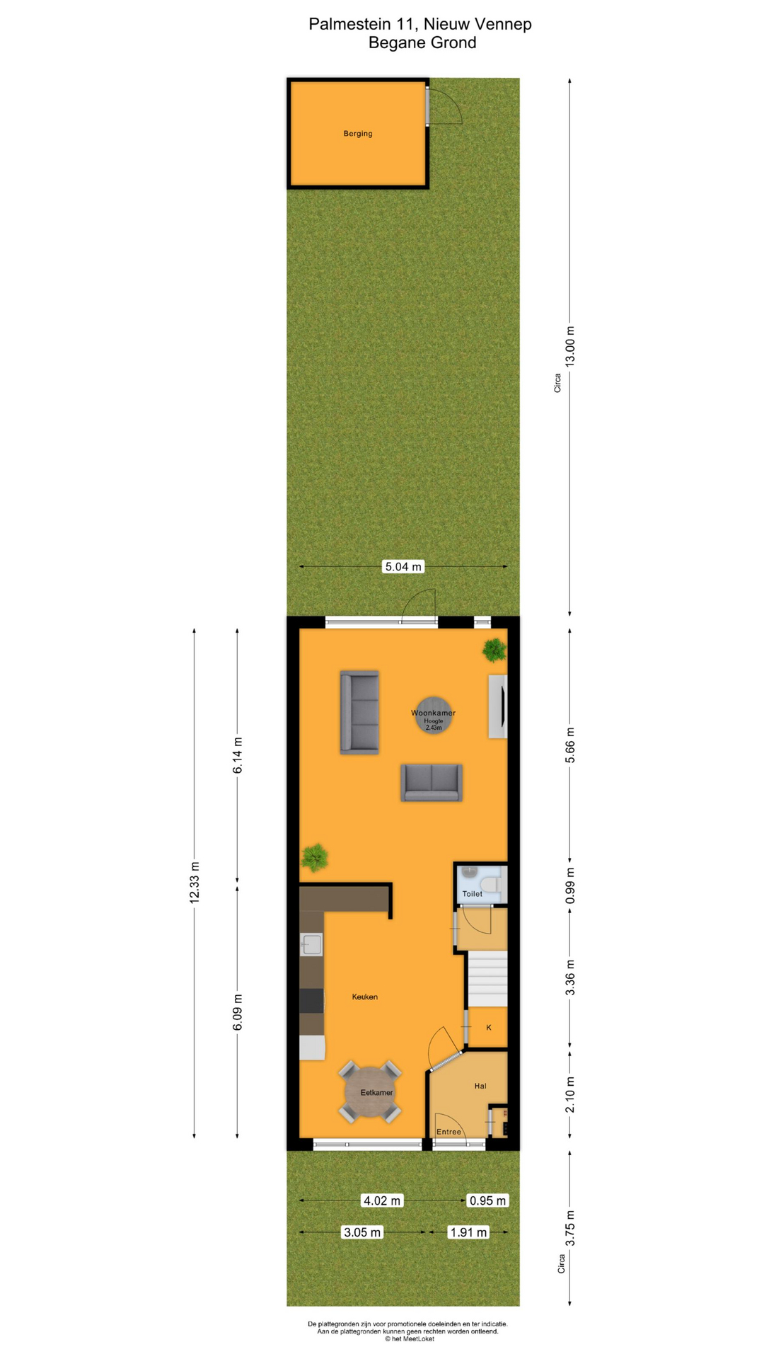 Palmestein 11 , 2151 HL Nieuw-vennep map