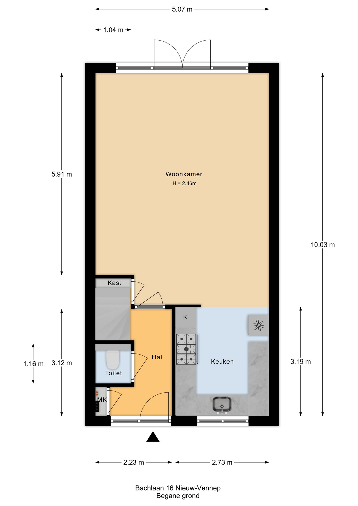 Bachlaan 16 , 2151 GE Nieuw-vennep map