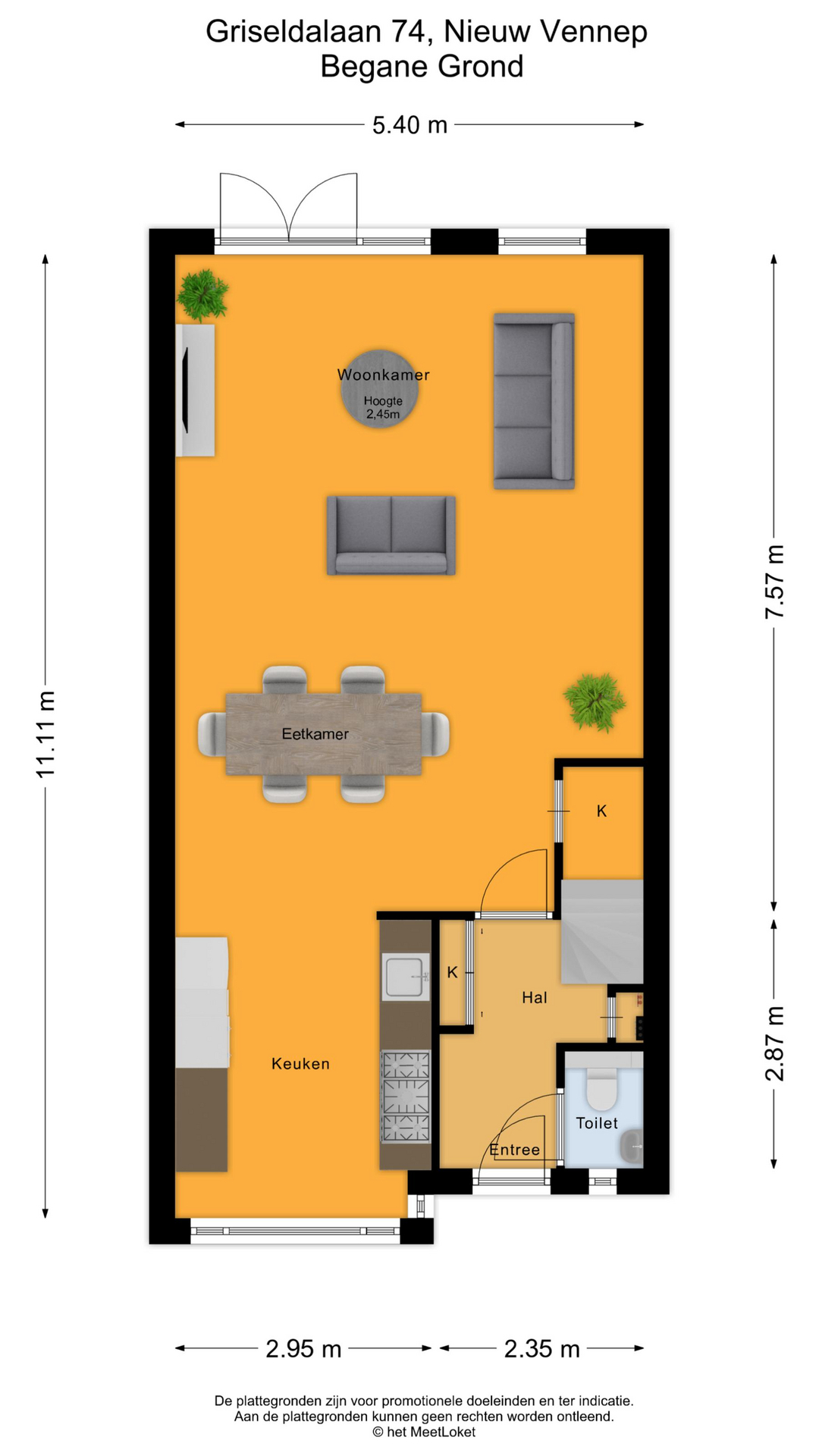 Griseldalaan 74 , 2152 JB Nieuw-vennep map