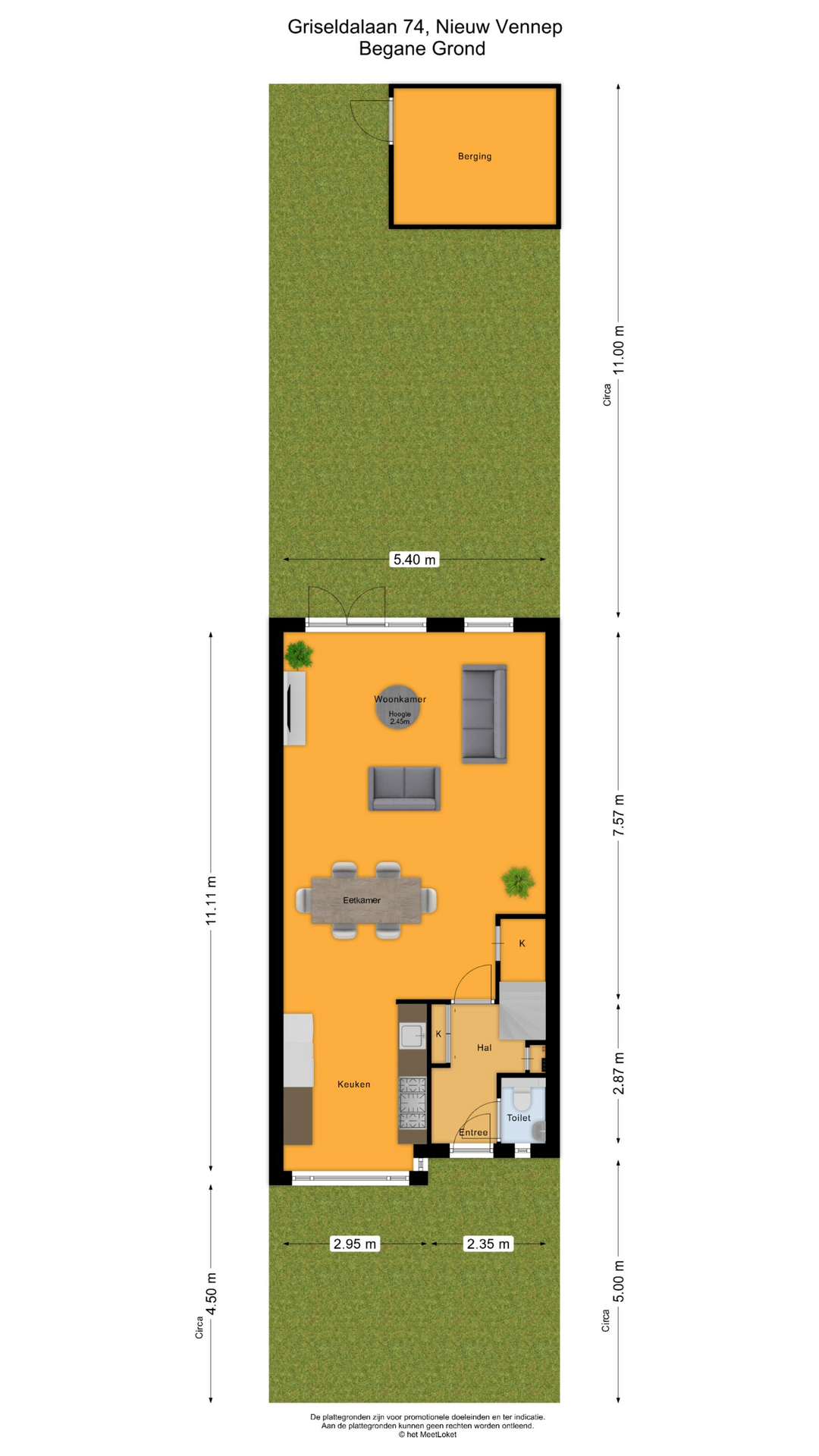 Griseldalaan 74 , 2152 JB Nieuw-vennep map