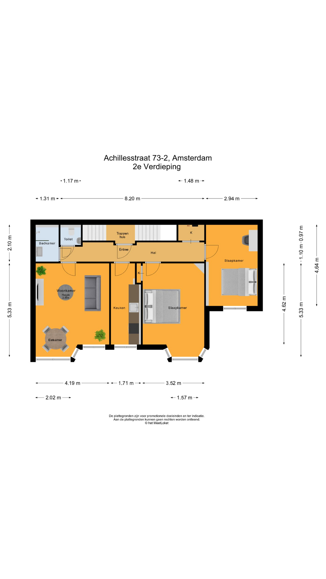 Achillesstraat 73 2, 1076 PX Amsterdam map