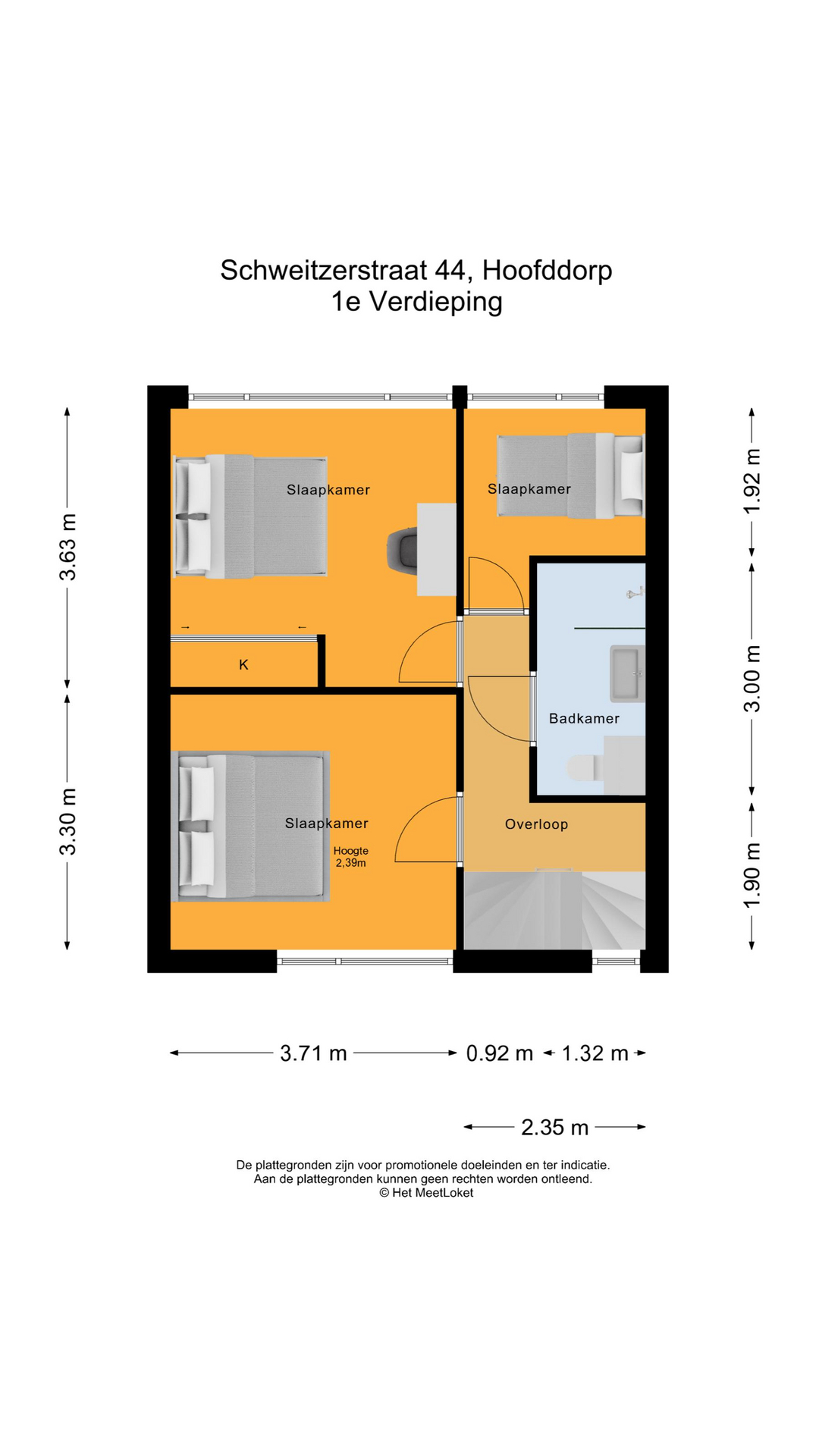 Schweitzerstraat 44 , 2131 RG Hoofddorp map