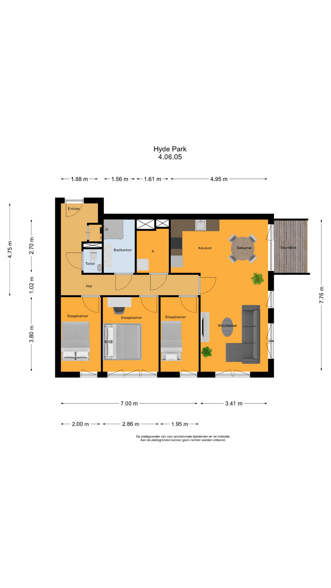 Knightsbridge Hyde Park huis 4 type 2 0 ong, 2132 HN Hoofddorp map