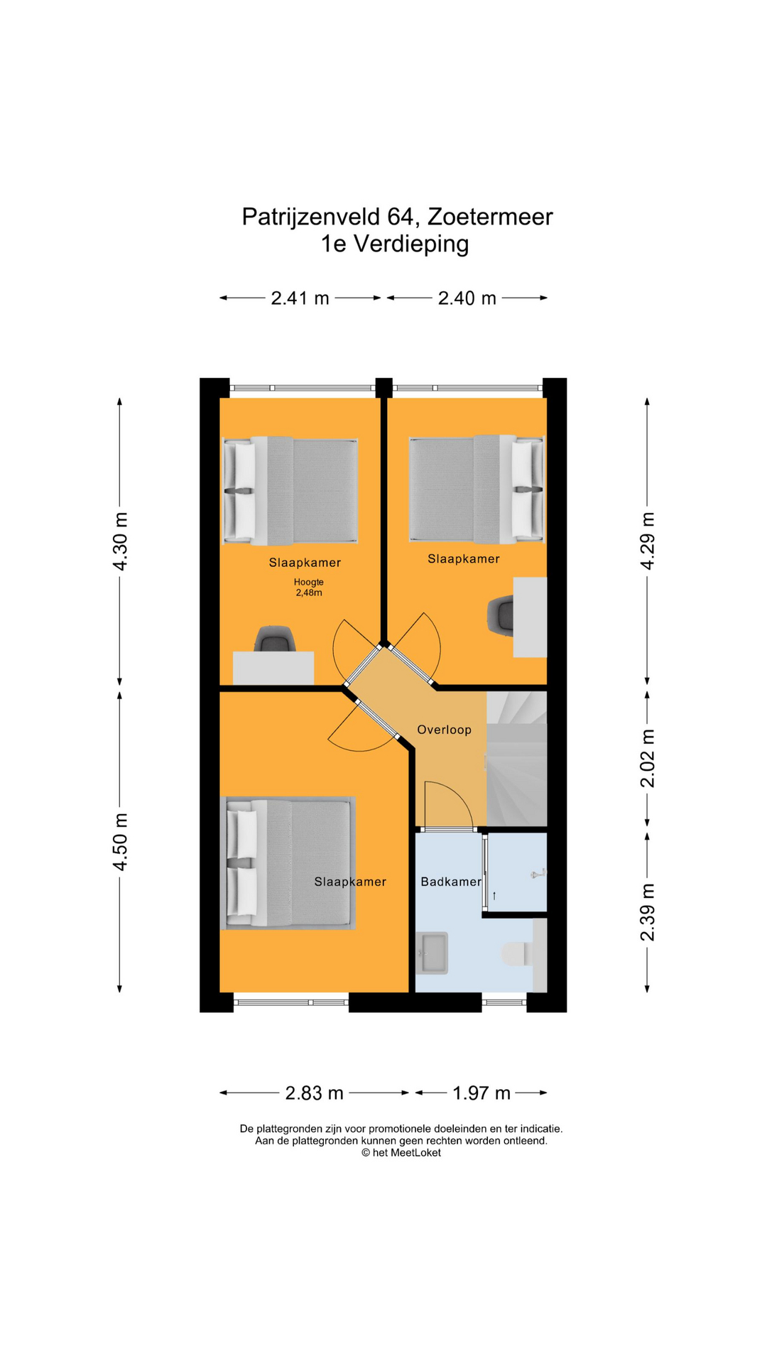 Patrijzenveld 64 , 2727 DB Zoetermeer map