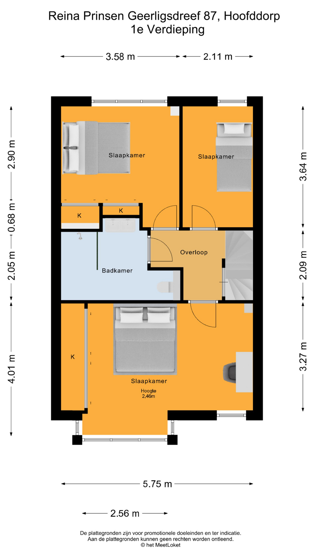 Reina Prinsen Geerligsdreef 87 , 2135 HS Hoofddorp map