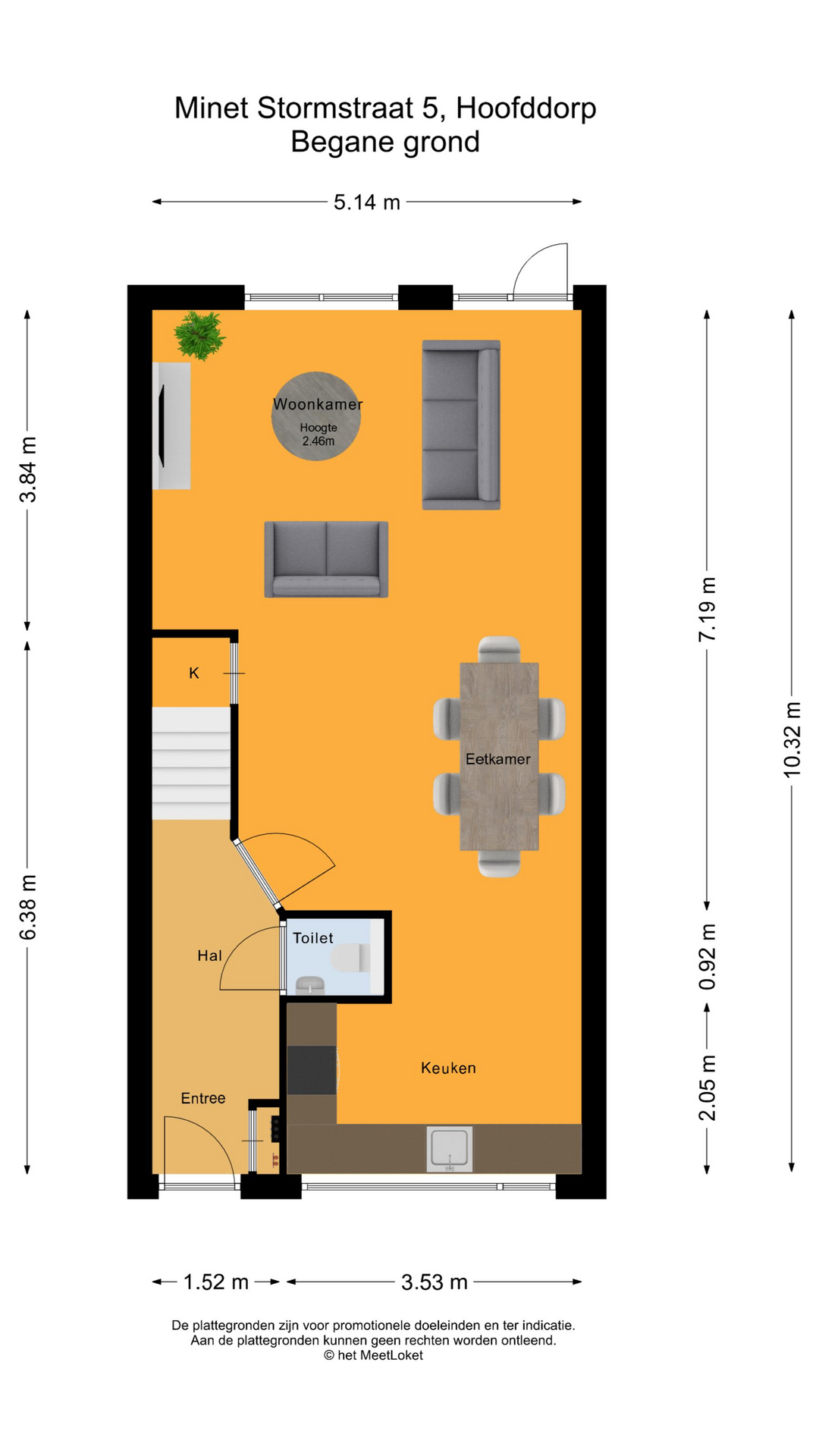 Minet Stormstraat 5 , 2135 LV Hoofddorp map