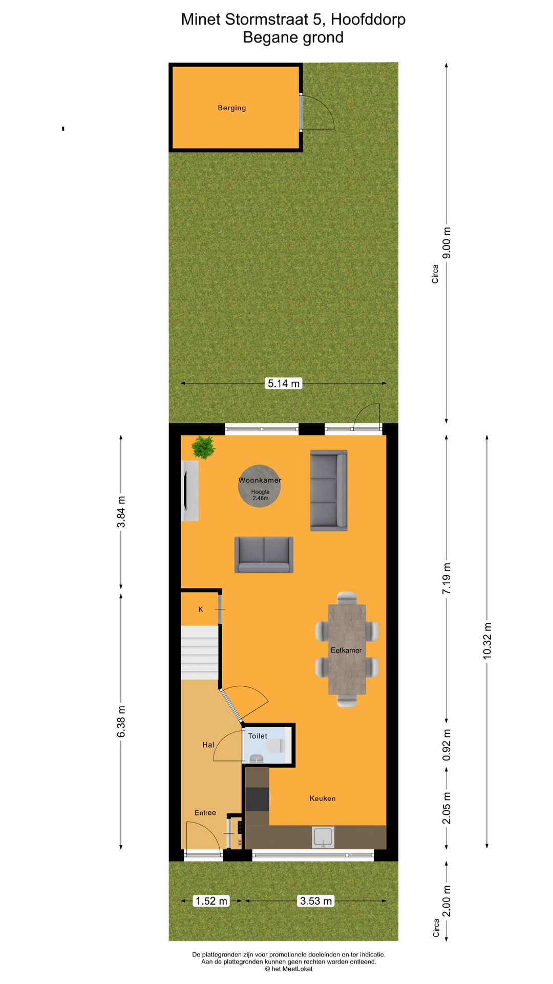 Minet Stormstraat 5 , 2135 LV Hoofddorp map