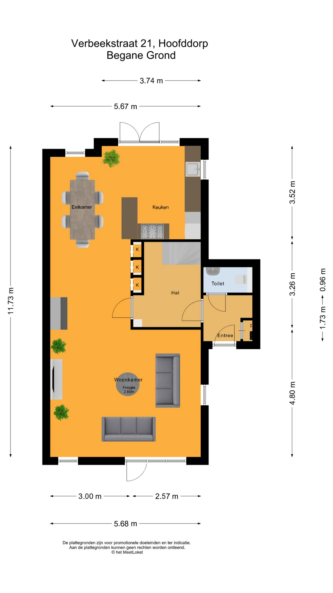 Verbeekstraat 21 , 2134 DX Hoofddorp map