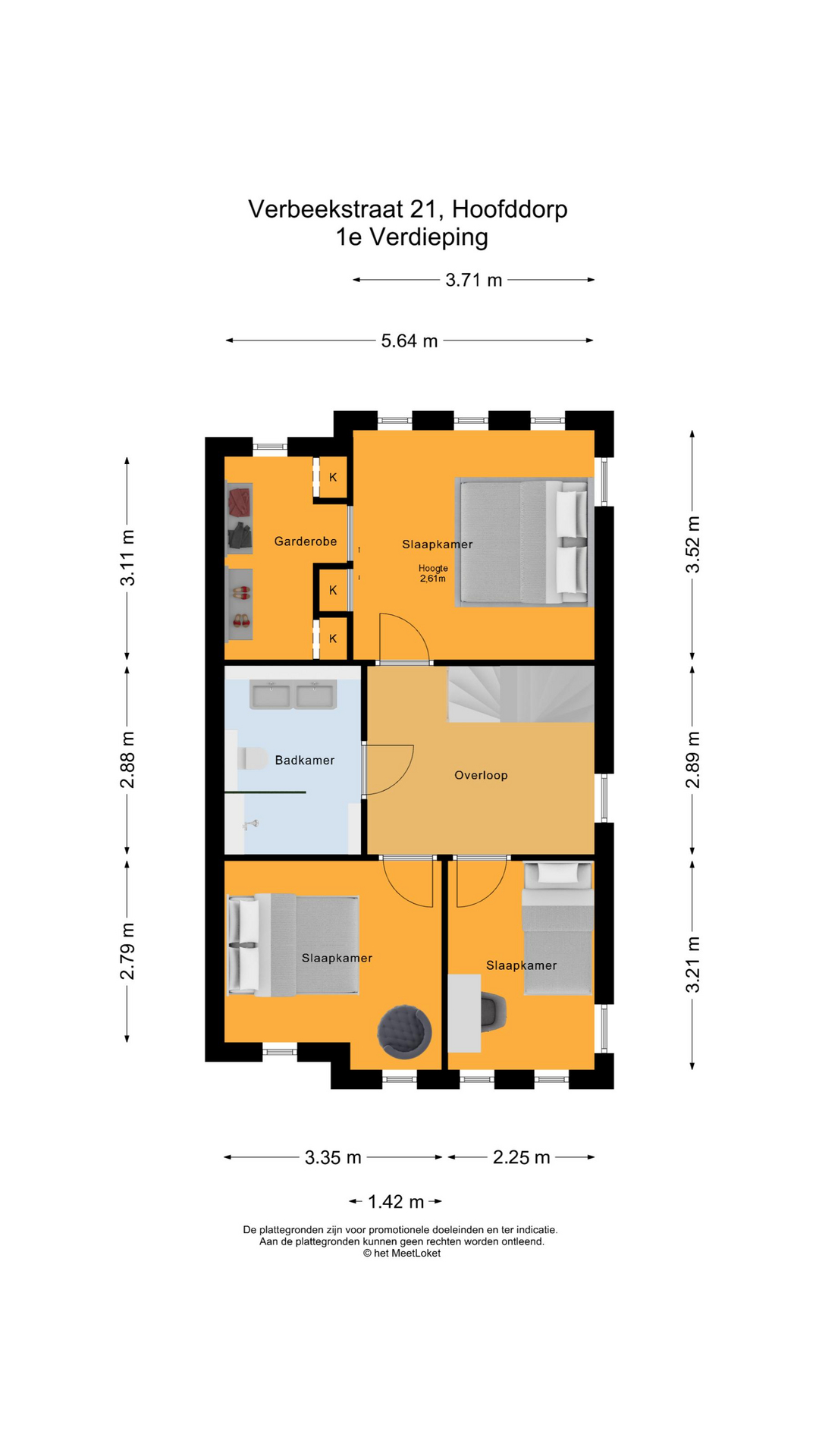 Verbeekstraat 21 , 2134 DX Hoofddorp map