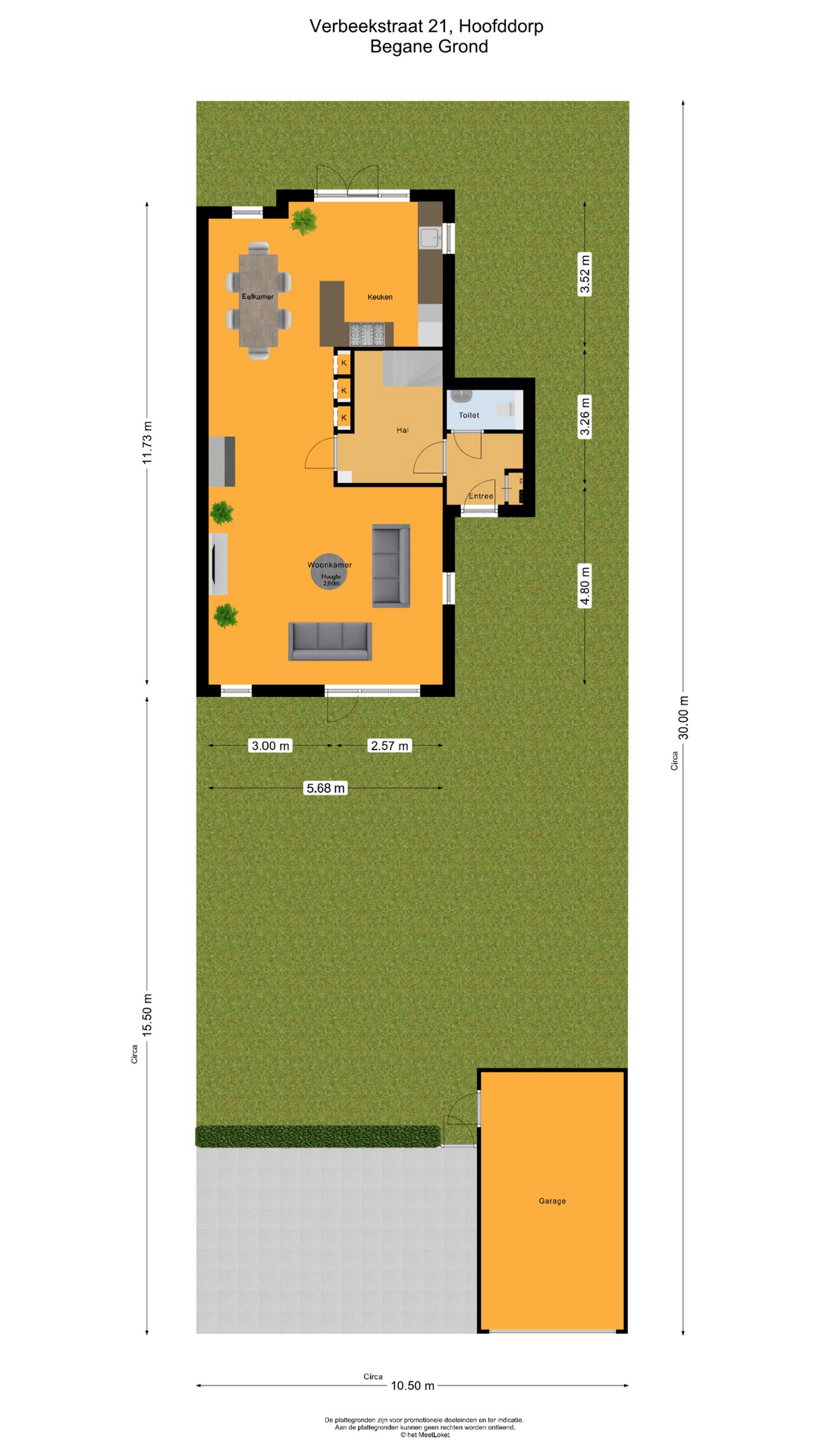 Verbeekstraat 21 , 2134 DX Hoofddorp map