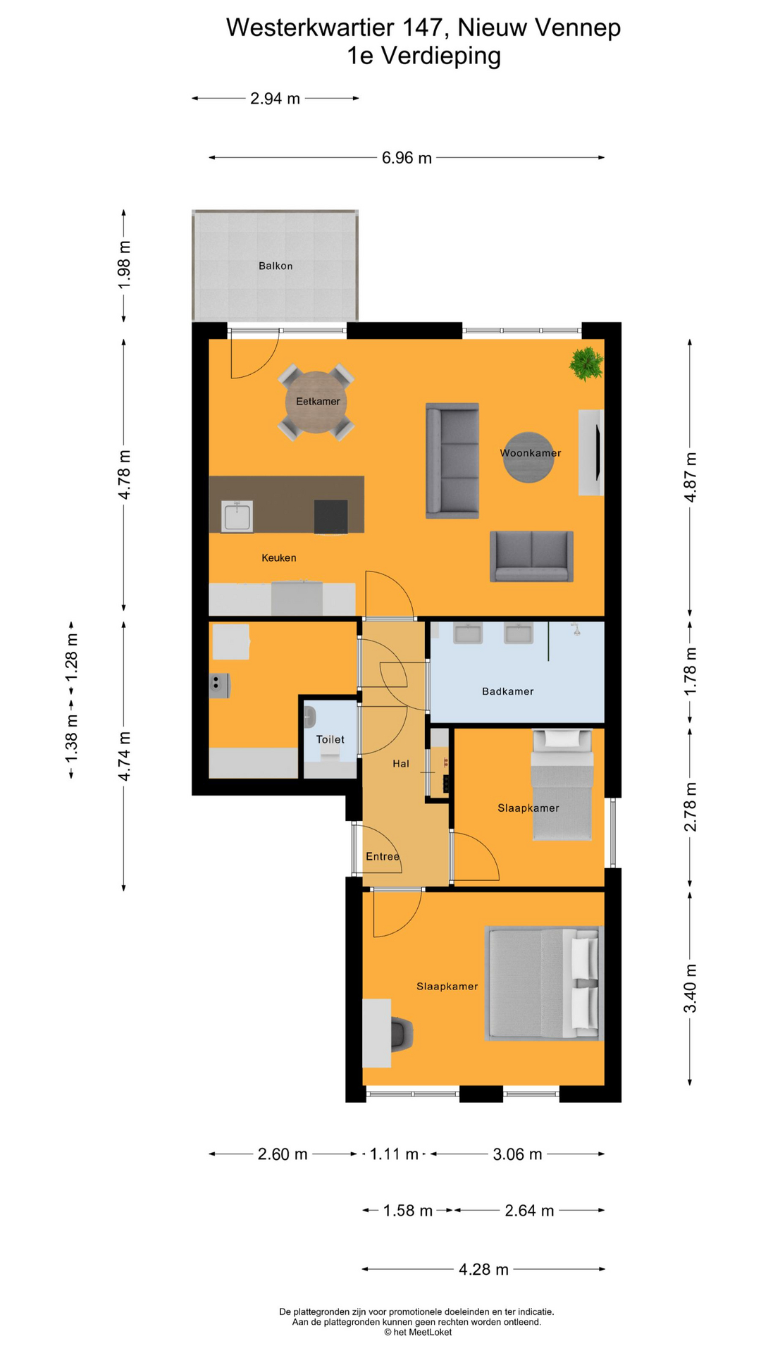 Westerkwartier 147 , 2152 BX Nieuw-vennep map