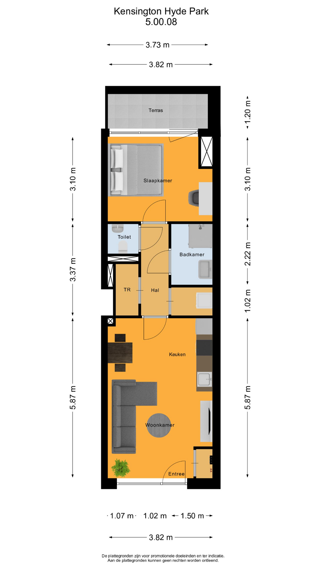 Knightsbridge Hyde Park huis 5 type 1 0 ong, 2132 HN Hoofddorp map