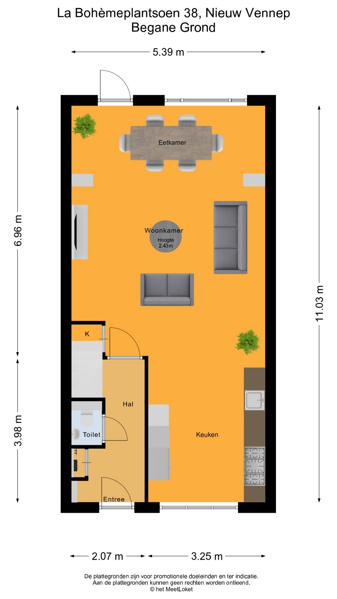 La Bohemeplantsoen 38 , 2152 GG Nieuw-vennep map