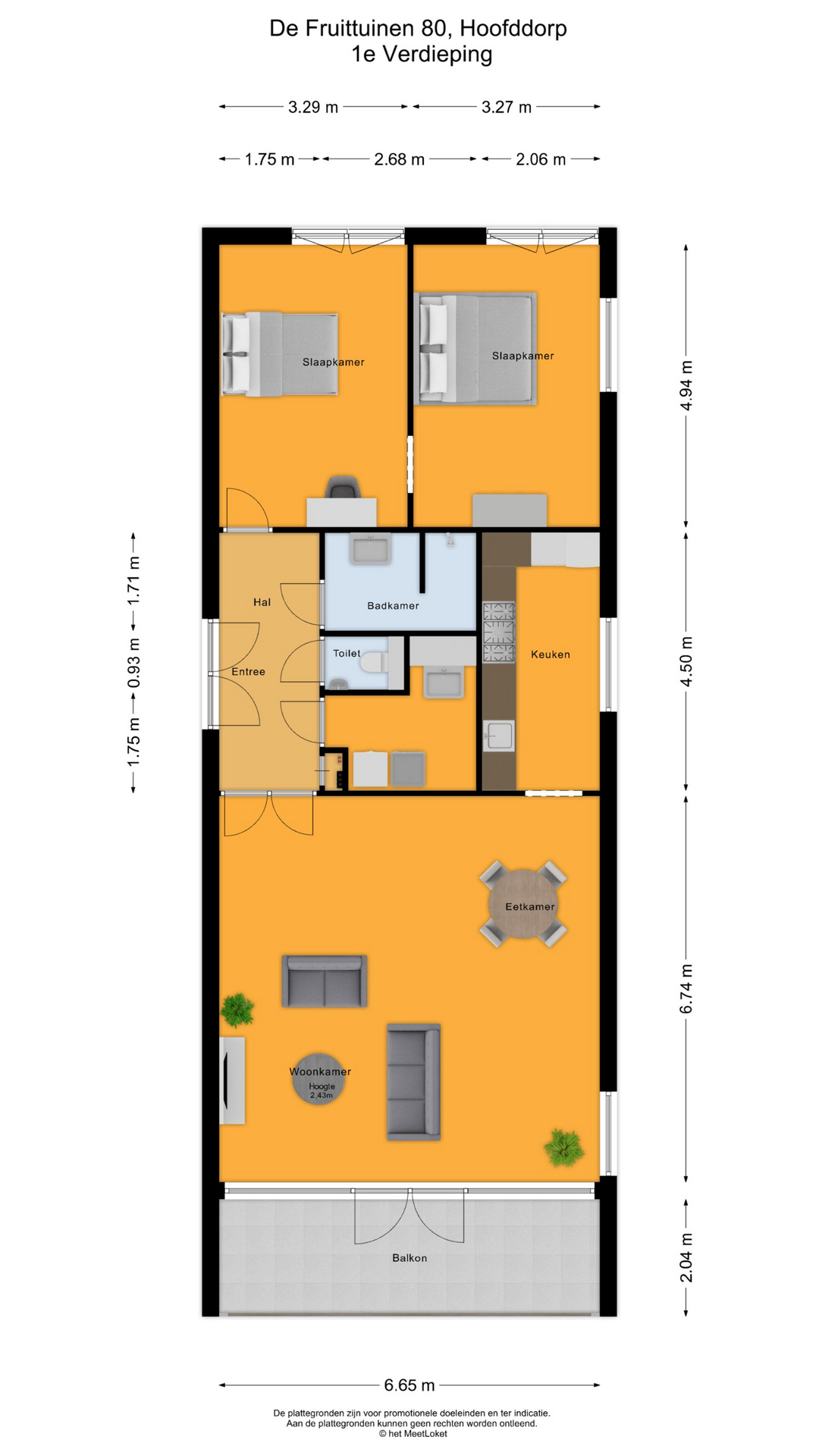 De Fruittuinen 80 , 2132 NZ Hoofddorp map