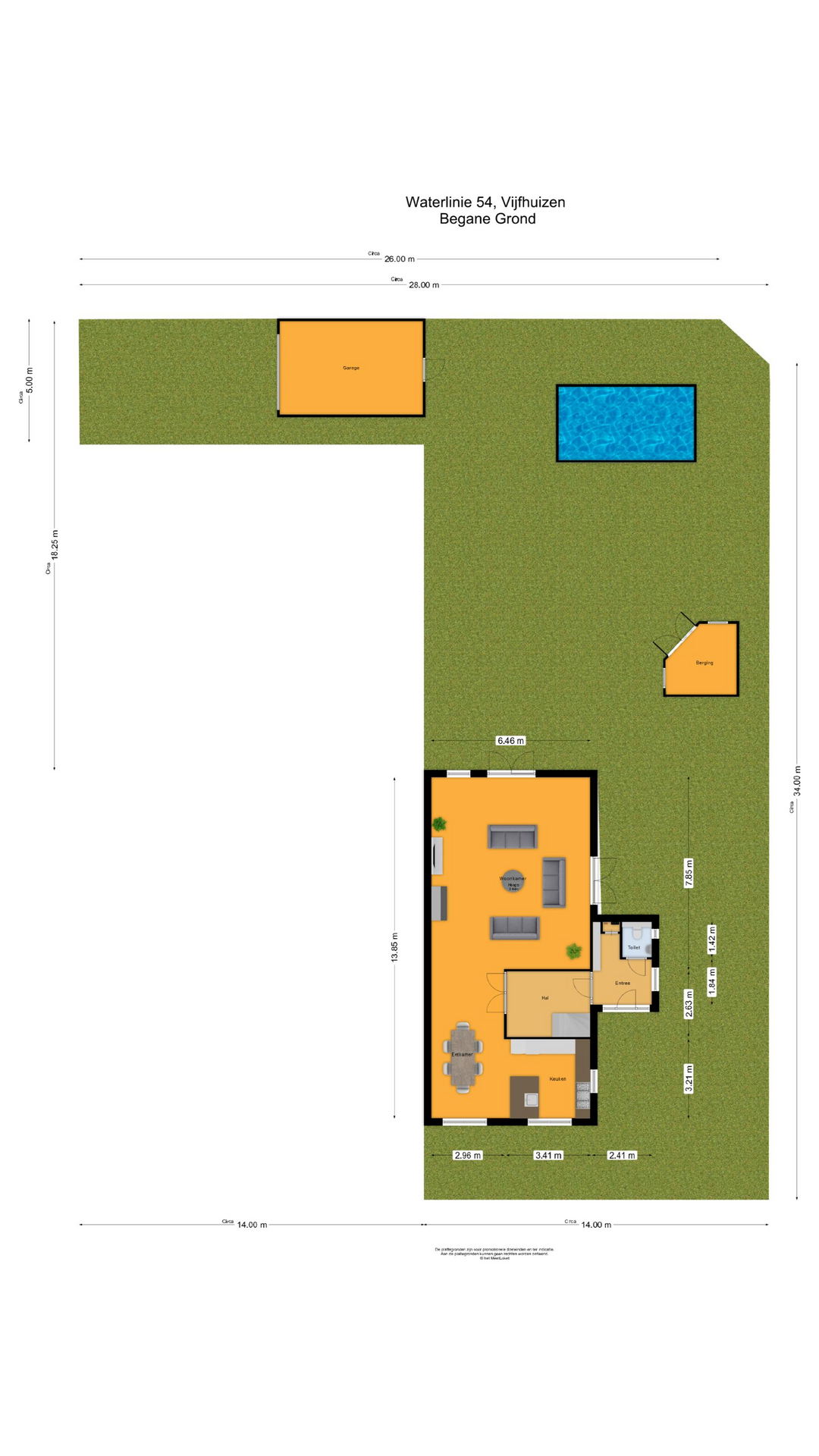 Waterlinie 54 , 2141 MA Vijfhuizen map