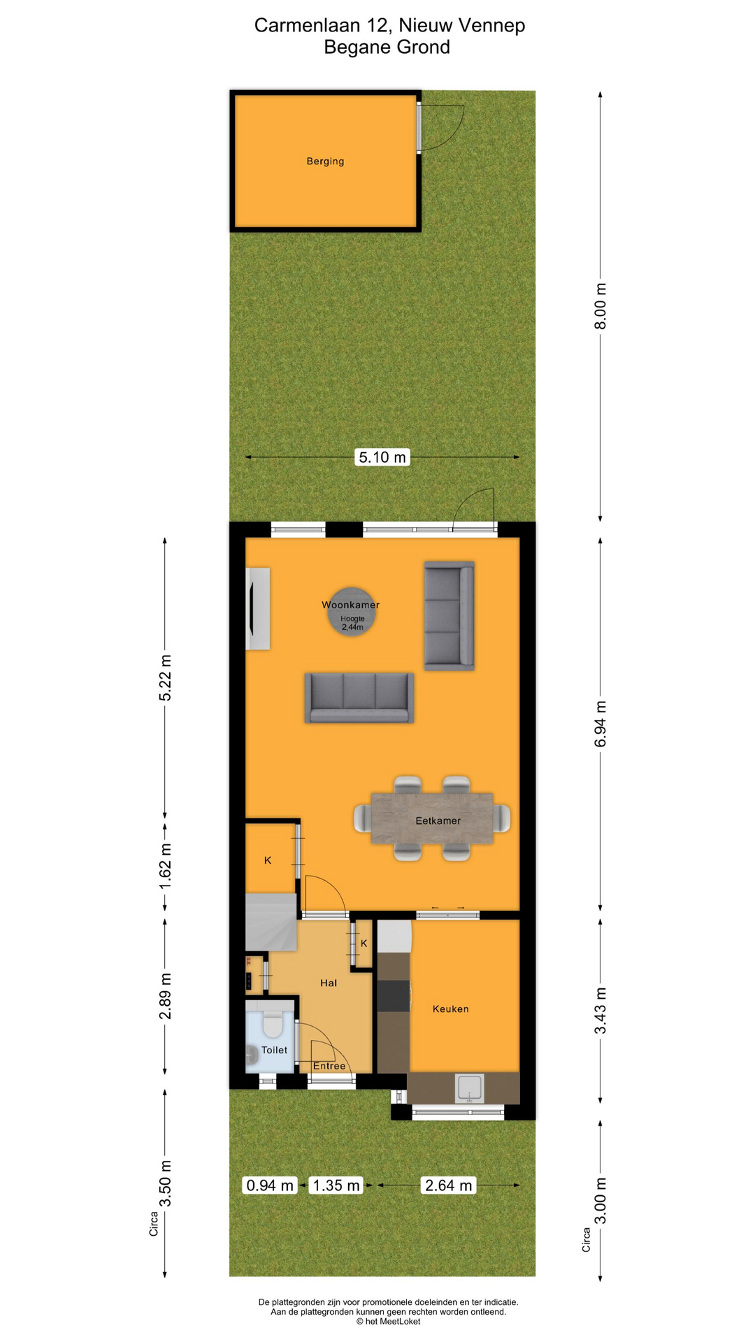Carmenlaan 12 , 2152 JN Nieuw-vennep map