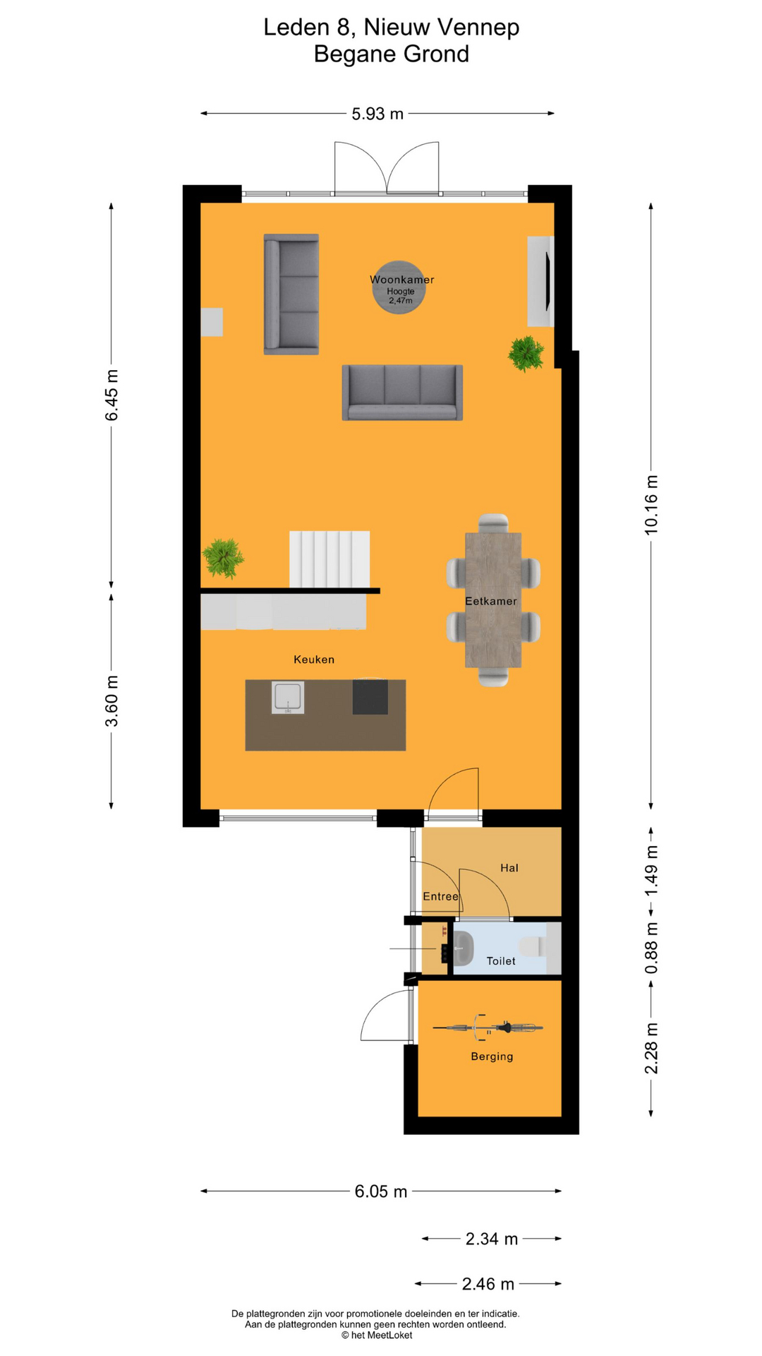 Leden 8 , 2151 SB Nieuw-vennep map