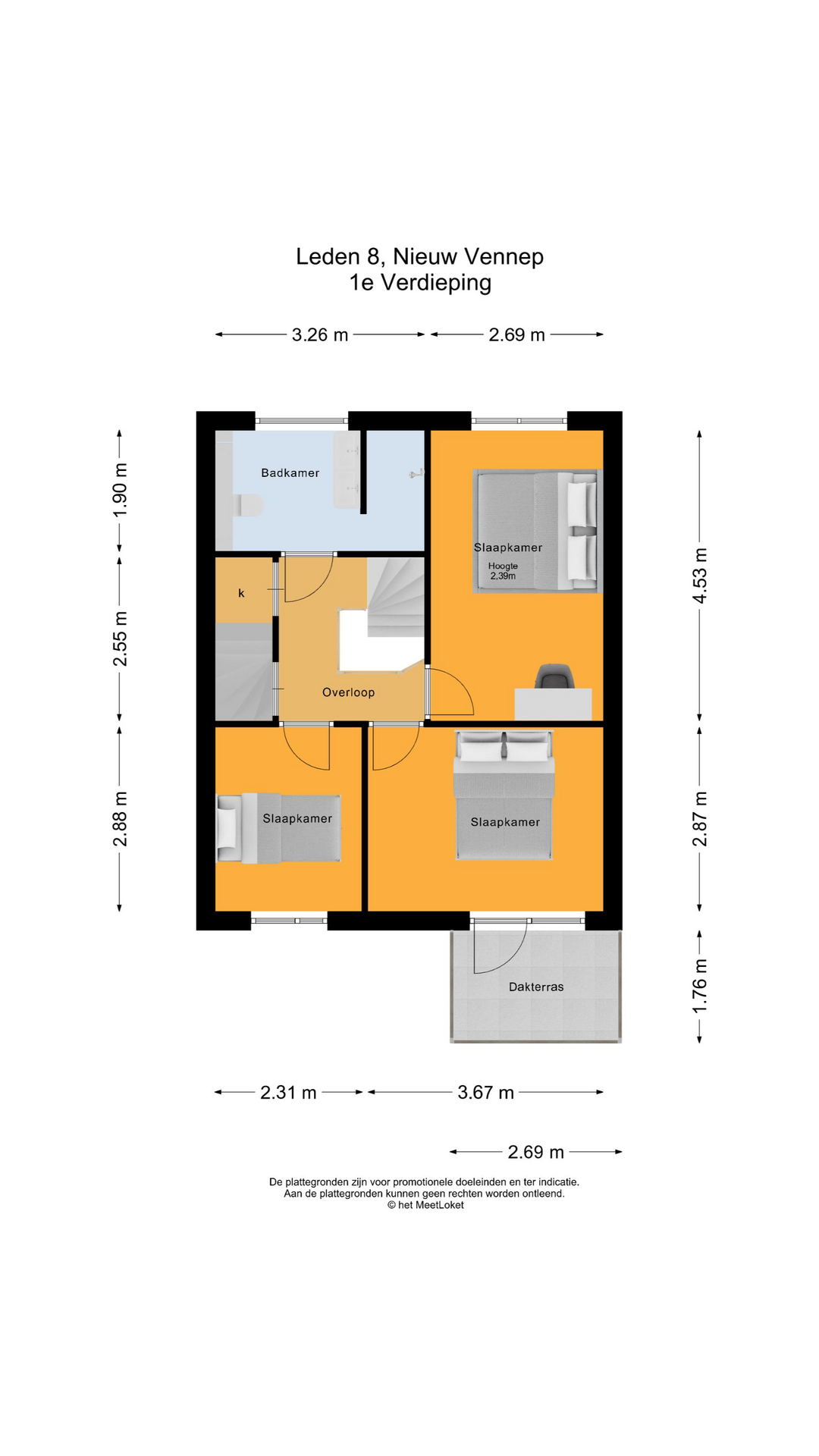 Leden 8 , 2151 SB Nieuw-vennep map