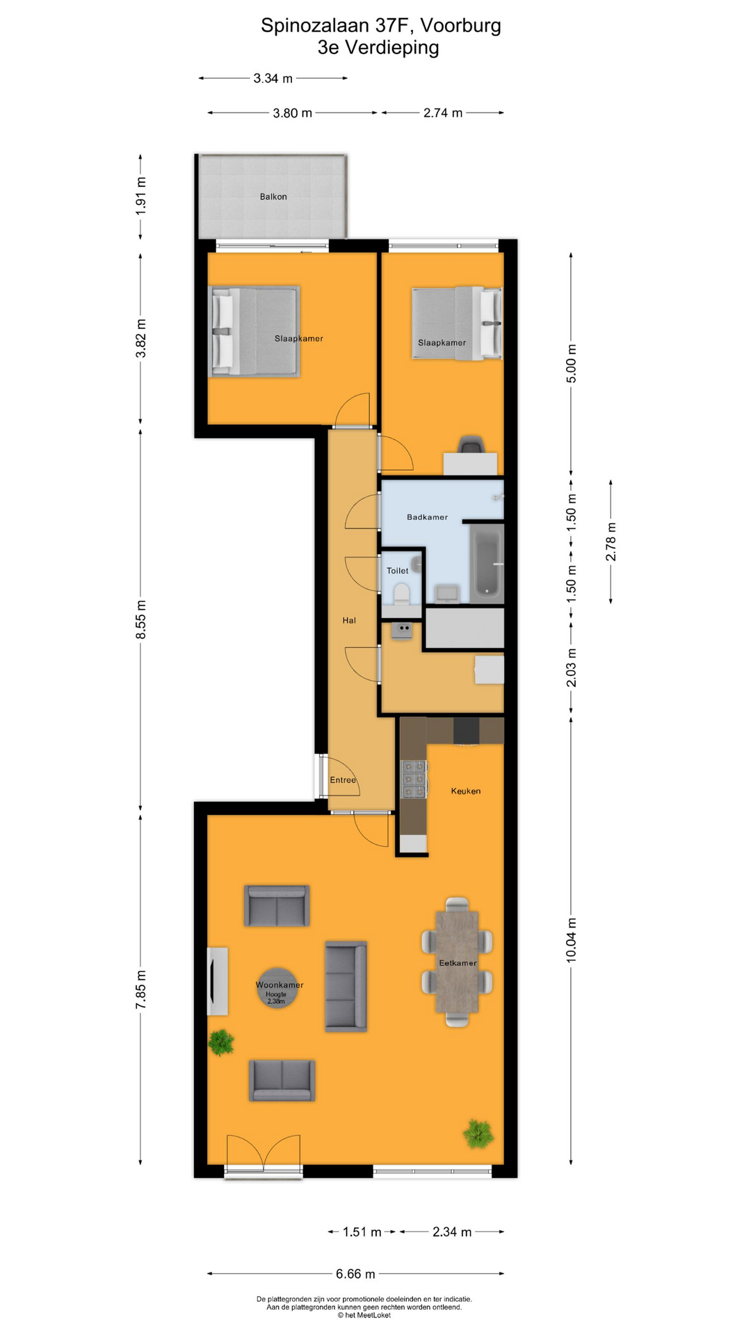 Spinozalaan 37 F, 2273 XC Voorburg map