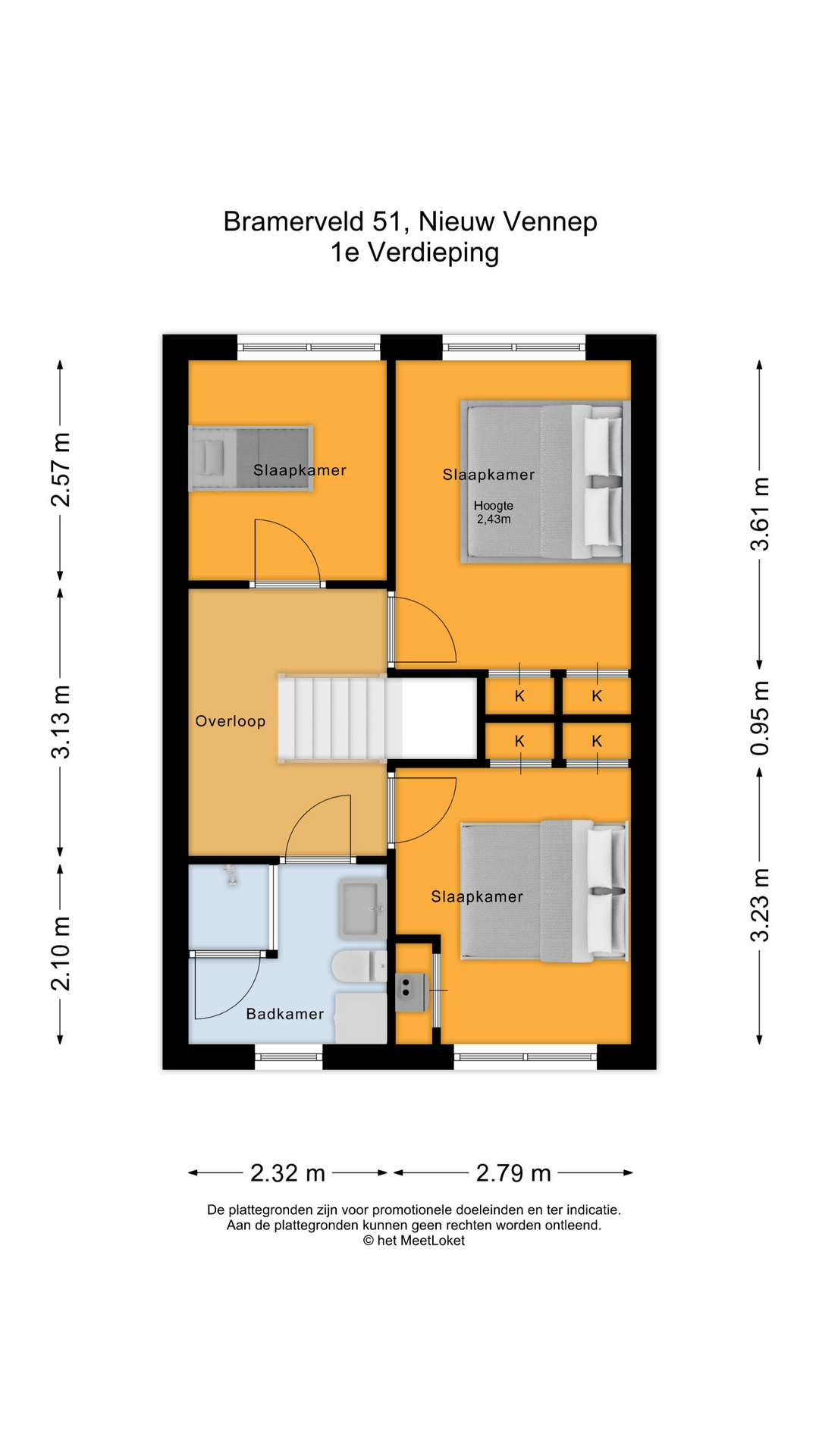 Bramerveld 51 , 2151 LA Nieuw-vennep map