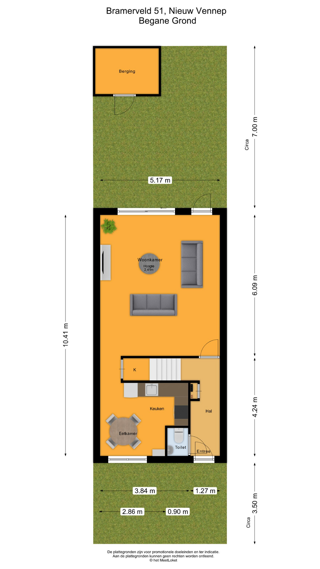 Bramerveld 51 , 2151 LA Nieuw-vennep map