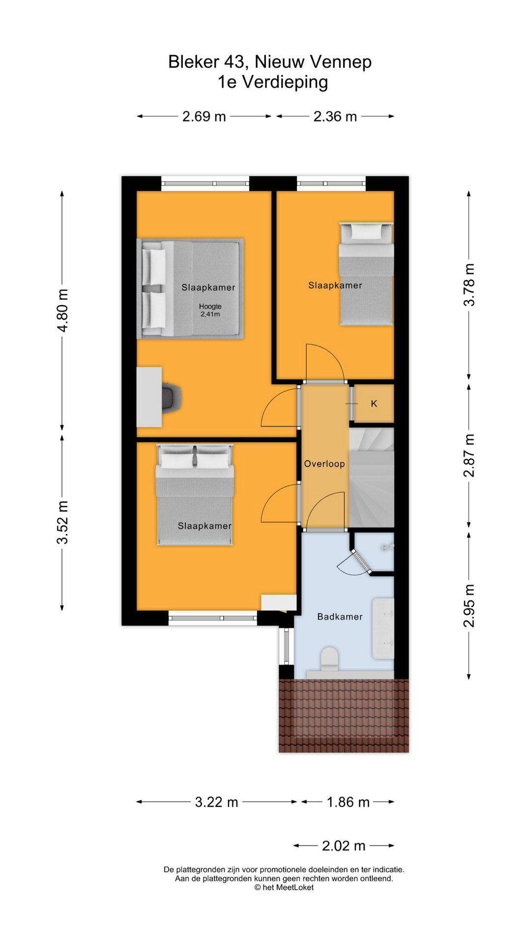 Bleker 43 , 2152 AR Nieuw-vennep map