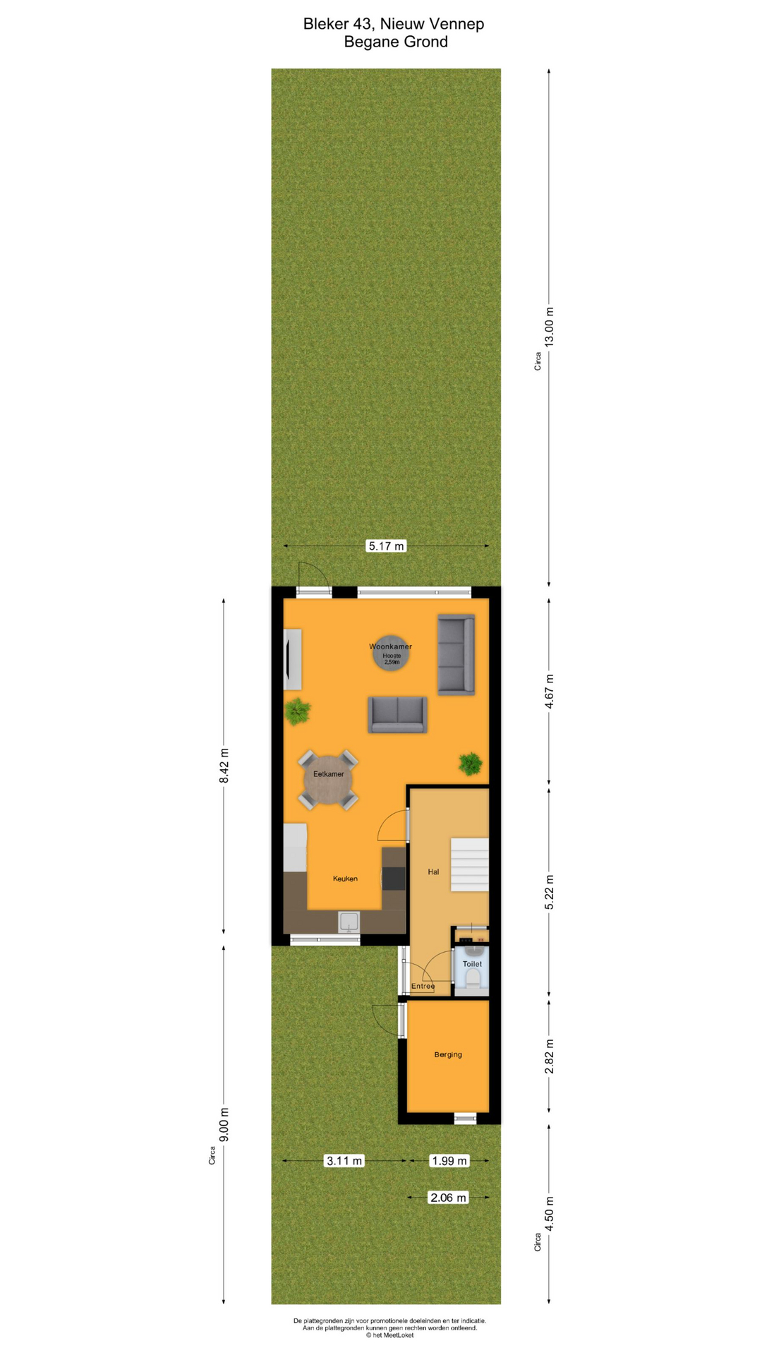 Bleker 43 , 2152 AR Nieuw-vennep map