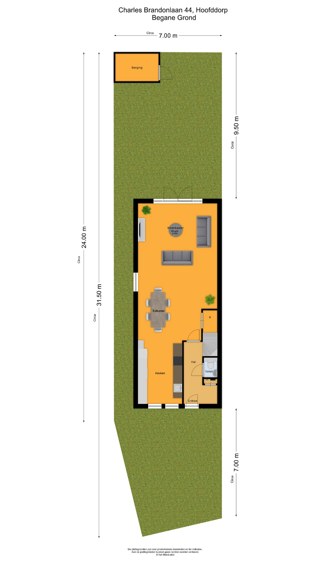 Charles Brandonlaan 44 , 2135 ZA Hoofddorp map