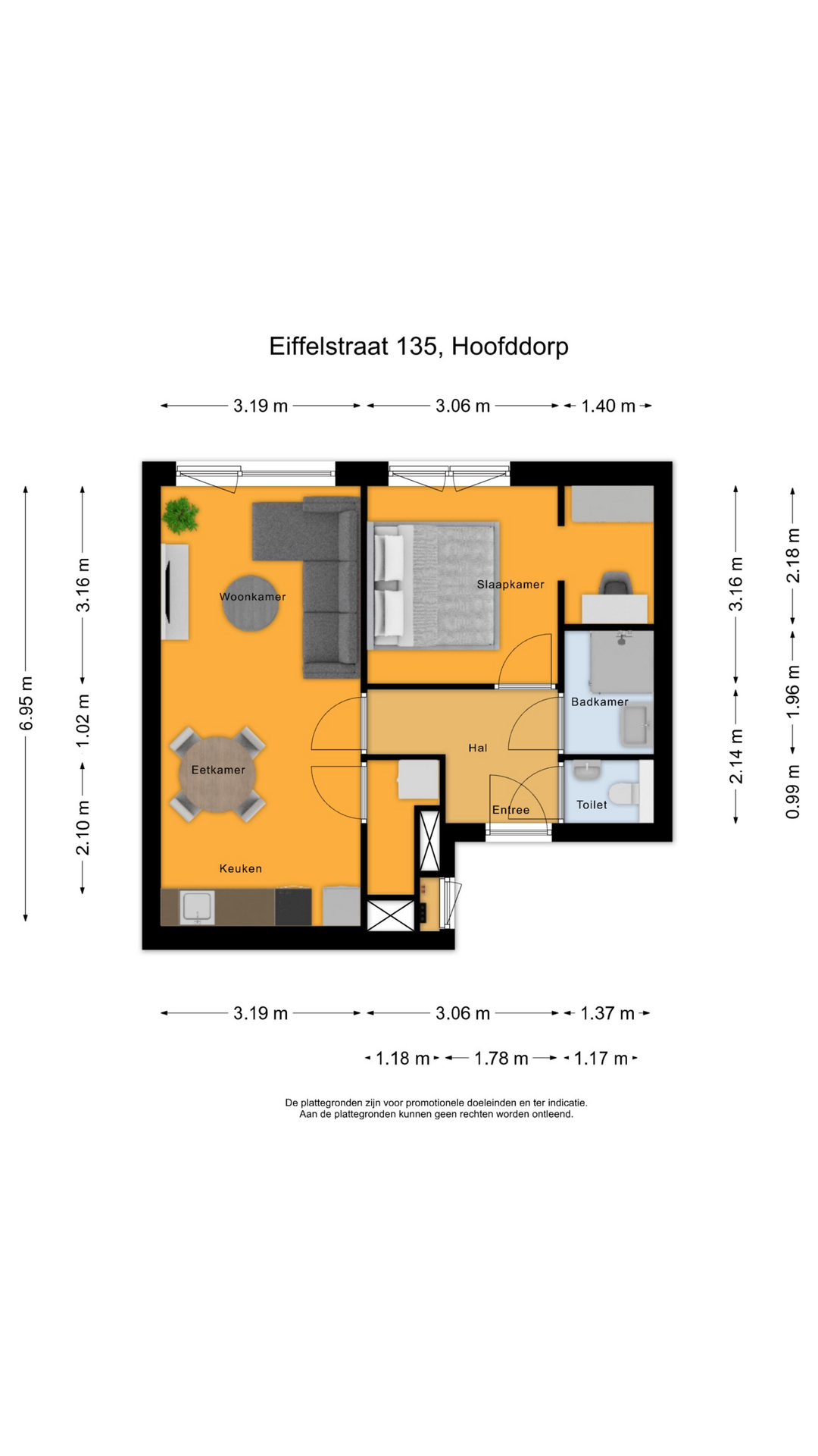 Eiffelstraat 135 , 2132 HS Hoofddorp map